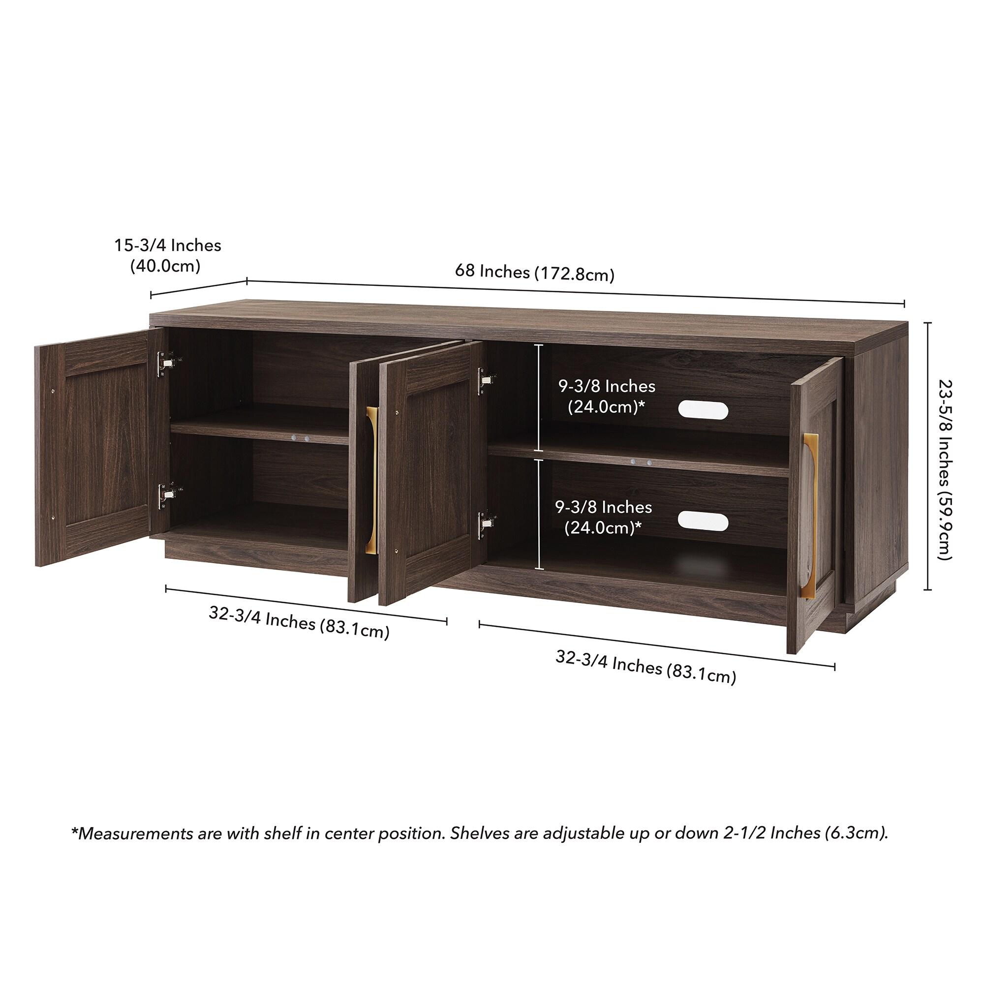 Evelyn&Zoe Tillman Rectangular TV Stand for TV's up to 75", Alder Brown