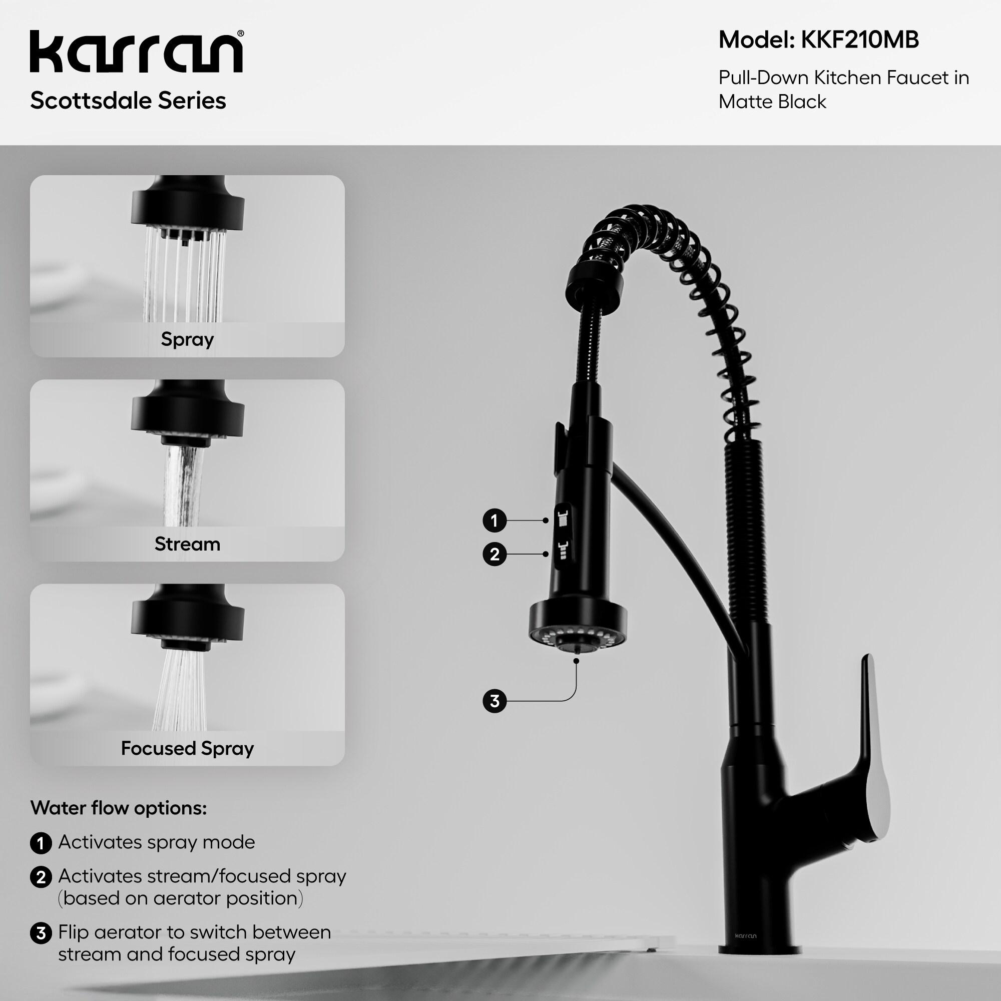 Karran Scottsdale Single-Handle Pull-Down Sprayer Kitchen Faucet