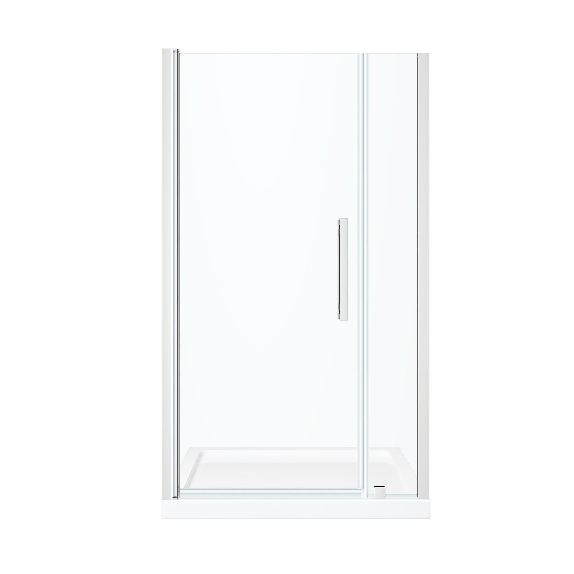 Endless Pasadena 40" W x 72" H Alcove Frameless Shower Kit, Door, Panel, Base, Shelves