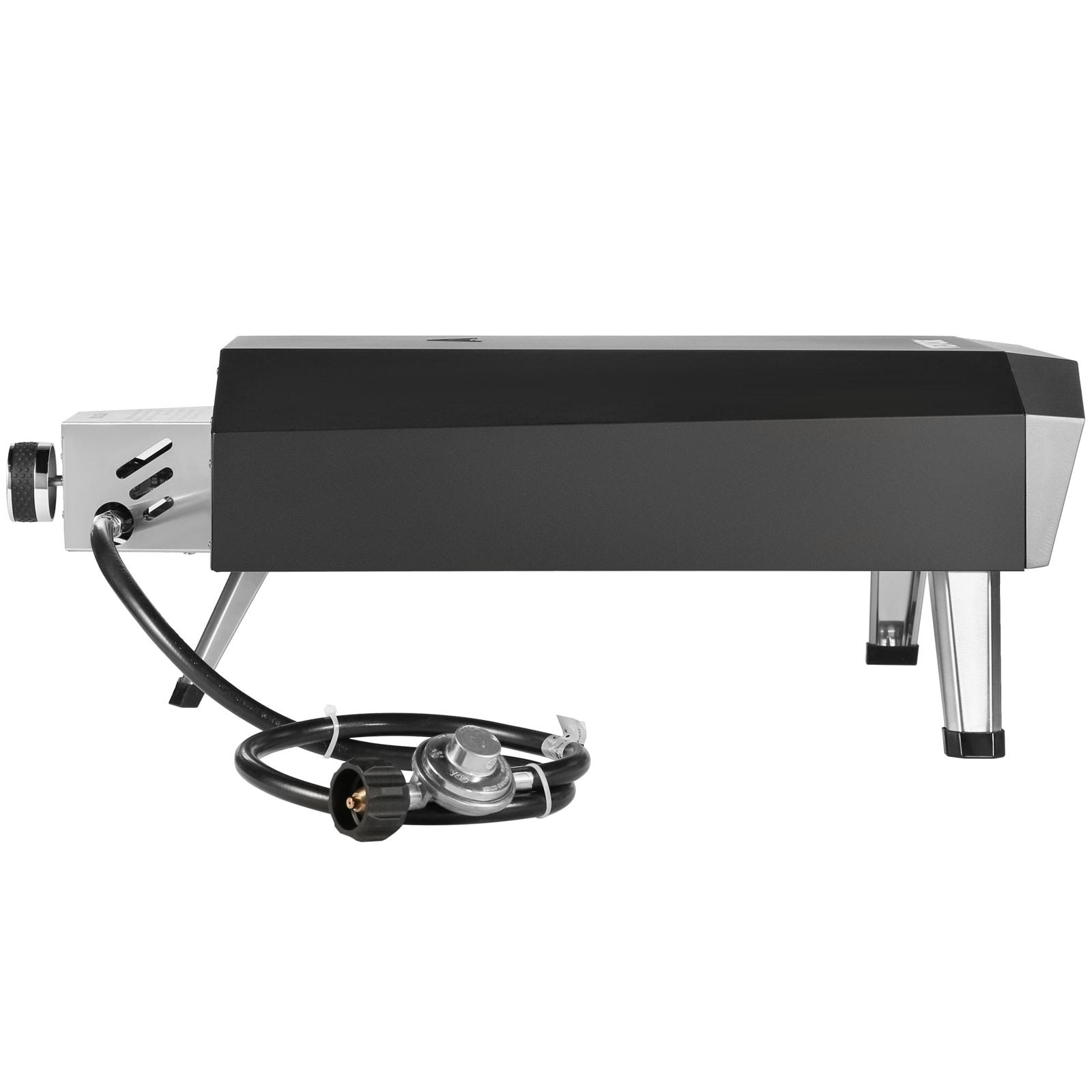 Choco Moon 13" Portable Gas Pizza Oven, Outdoor Propane Pizza Maker with Stainless Steel Construction & Pizza Stone, Perfect for BBQ Camping & Picnics, CSA Certified, Black