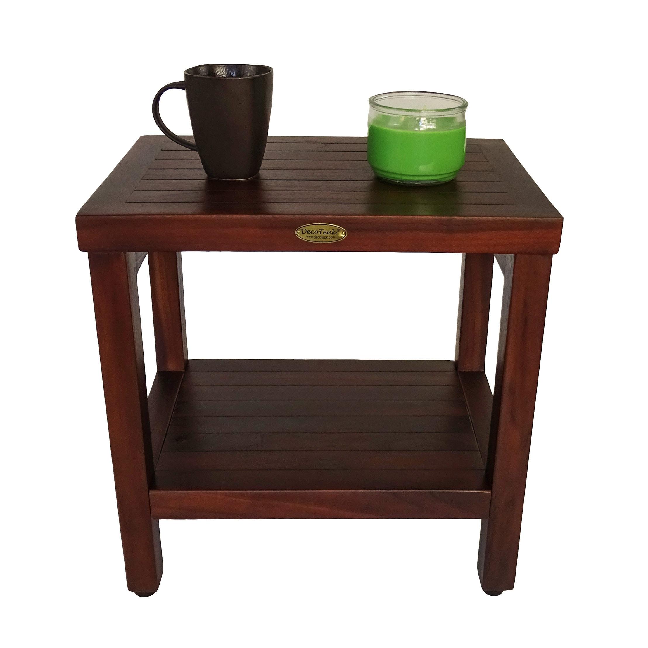 Decoteak Eleganto, Teak Shower Bench, Teak Wood Shower Bench, Teak Shower Bench, Teak Shower Stool