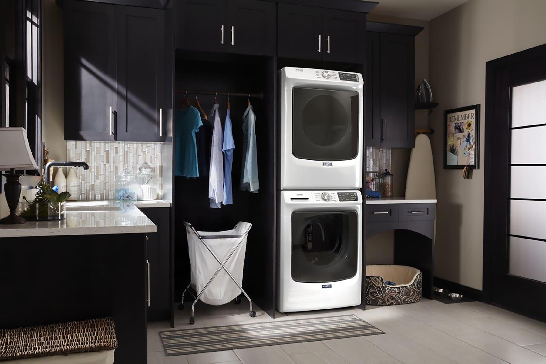 Maytag MED5630HW 7.3 Cu. Ft. White Front Load Electric Dryer with Extra Power and Quick Dry Cycle