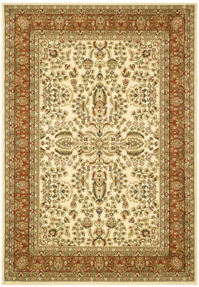 Lyndhurst LNH214 Power Loomed Area Rug - Ivory/Rust - 5'3"x7'6" - Safavieh.