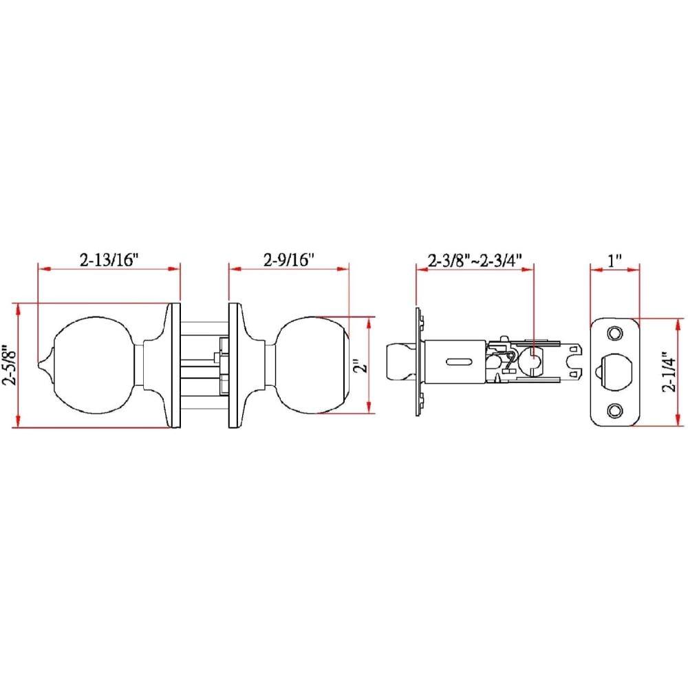 Ball Keyed Entry Door Knob