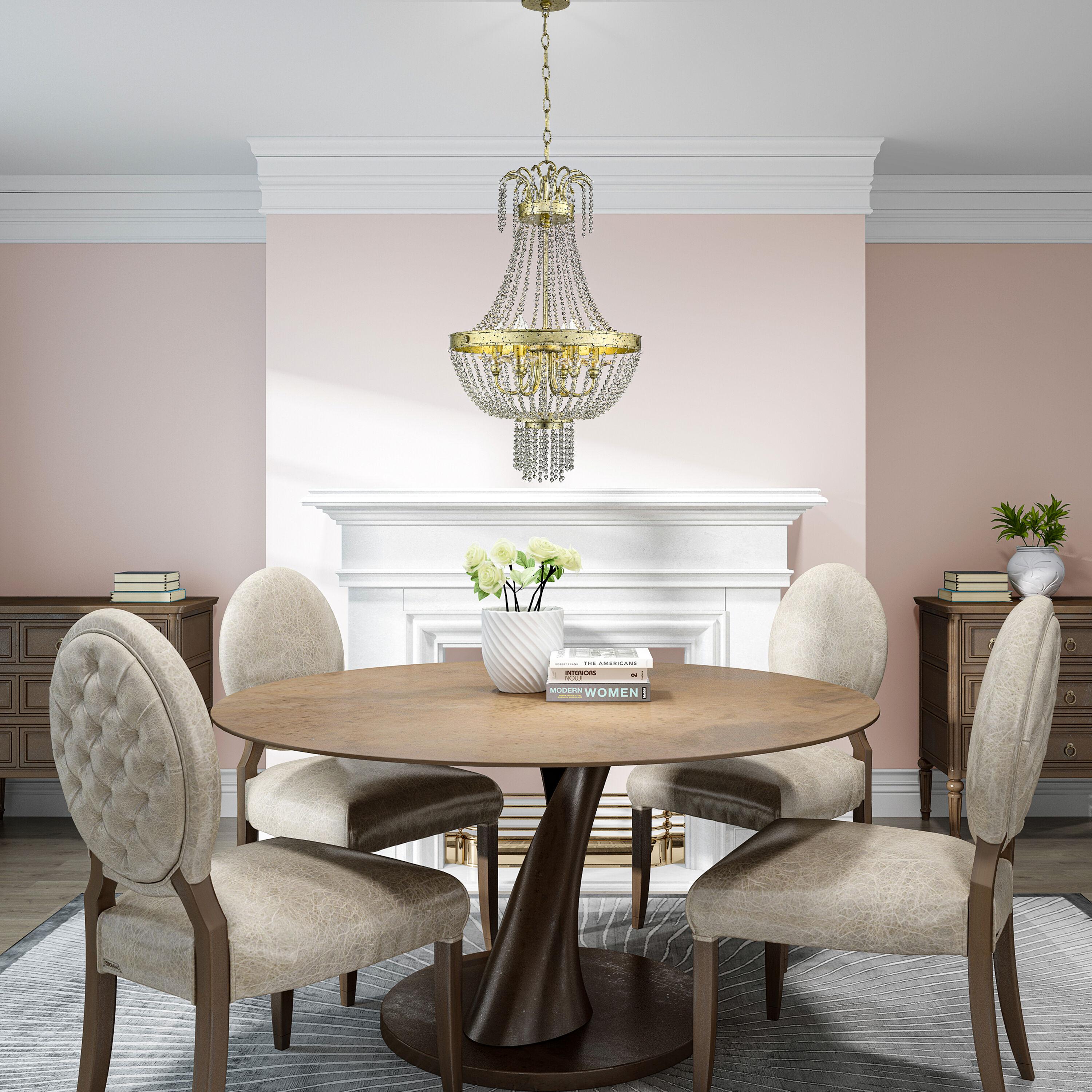 Livex Lighting Valentina 6 - Light Chandelier in  Winter Gold