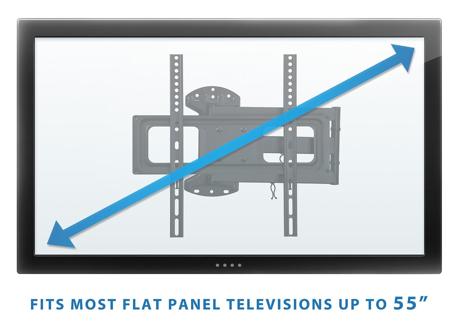 Mount-It! Full Motion TV Wall Mount | Long Arm TV Mount with 24 Inch Extension | Fits 32 to 55 Inch TVs with Up to VESA 400 x 400, 77 Lbs. Capacity