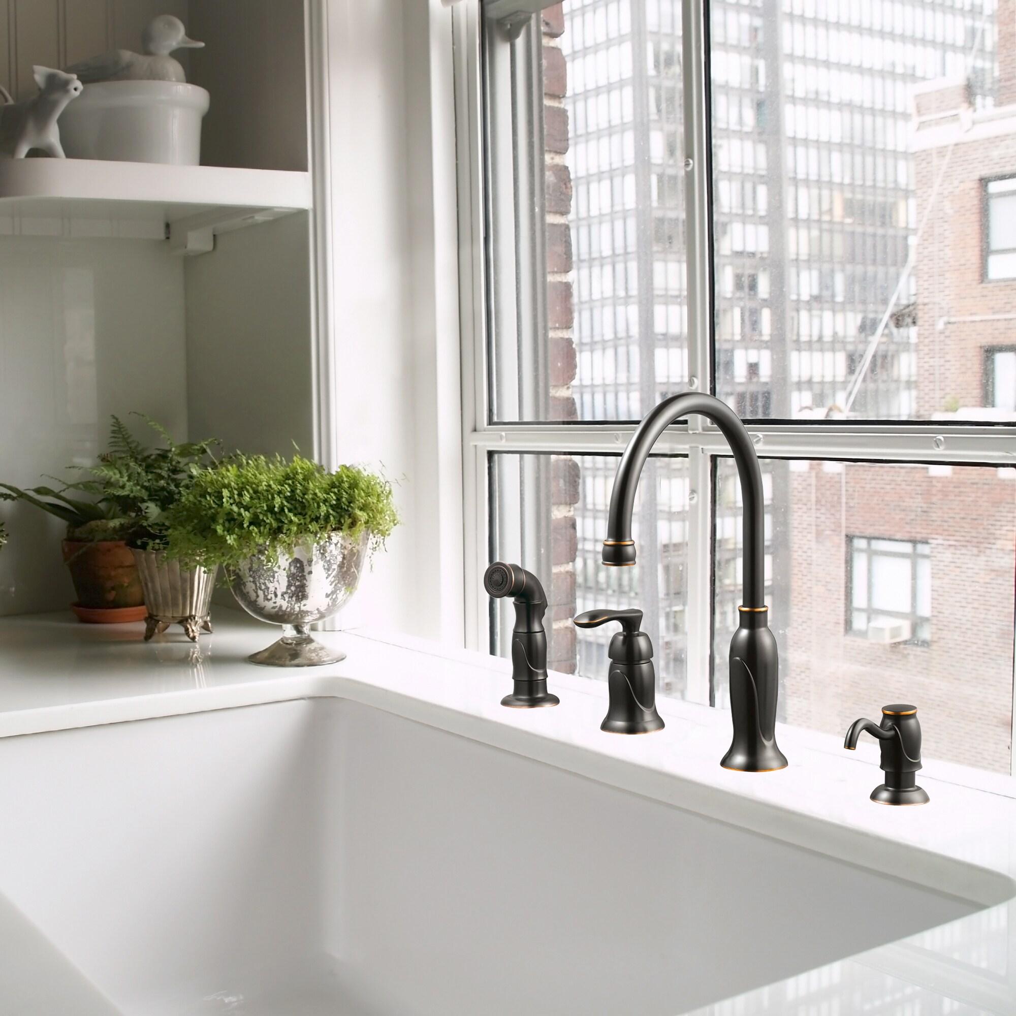 Alcott Hill® Alcott Hill® Helen Kitchen Faucet with Side Spray and Soap Dispenser