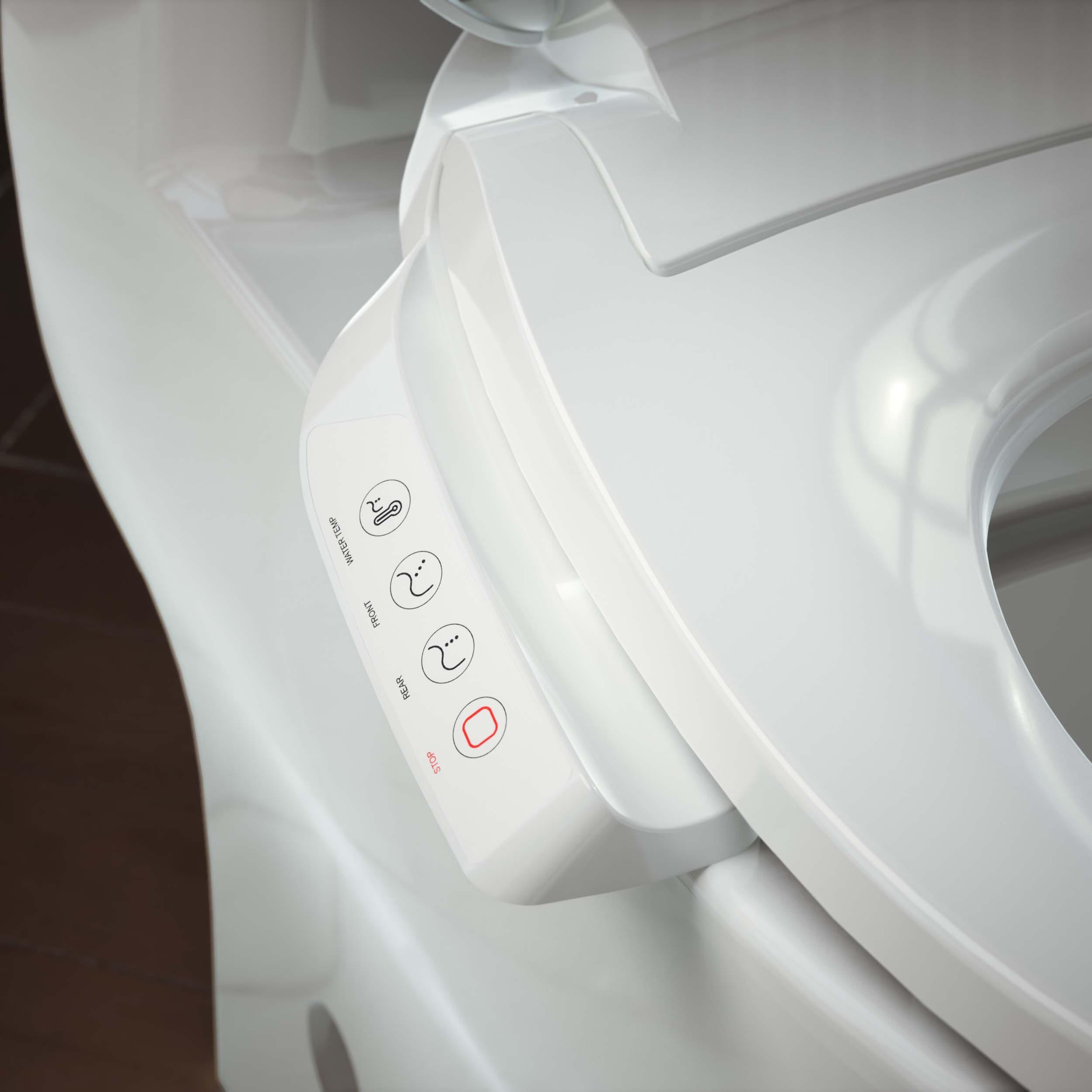 PureWash E545 Elongated Heated Bidet Toilet Seat, Electric Bidets for Existing Toilets