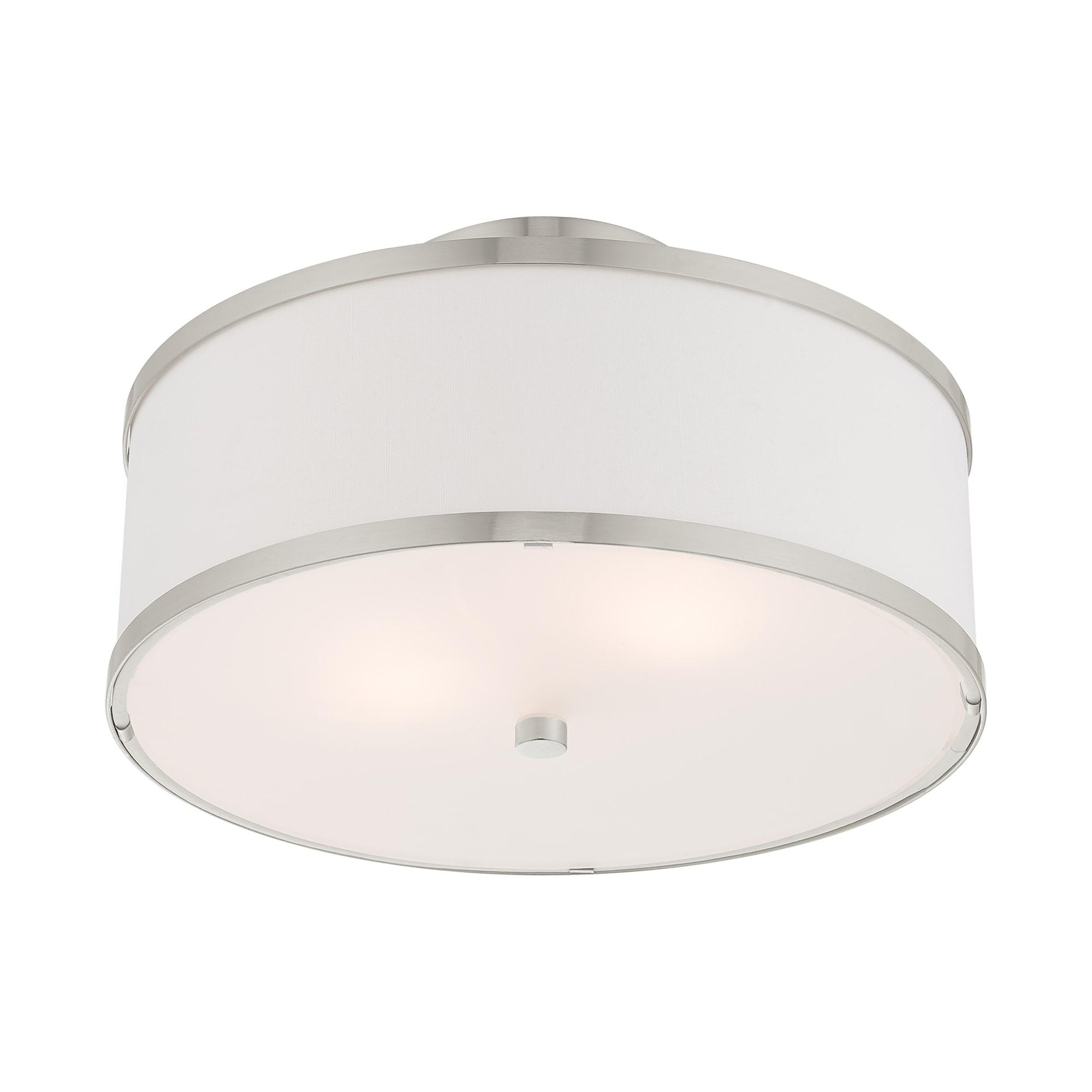 Livex Lighting Park Ridge 2 - Light Semi-Flush Mount in  Brushed Nickel