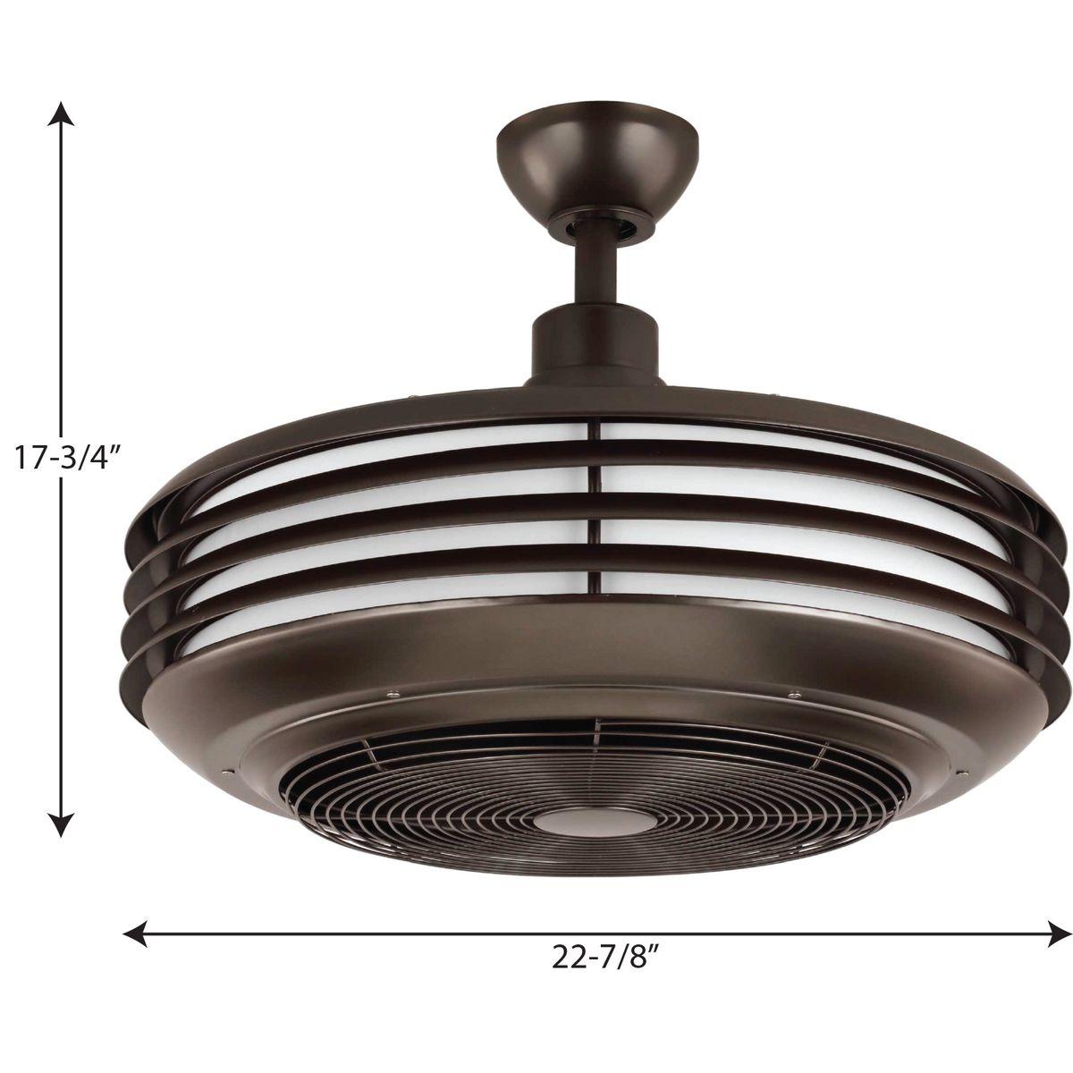 Ventilador de Techo Interior/exterior Cerrado Sanford de 24" con Luz LED