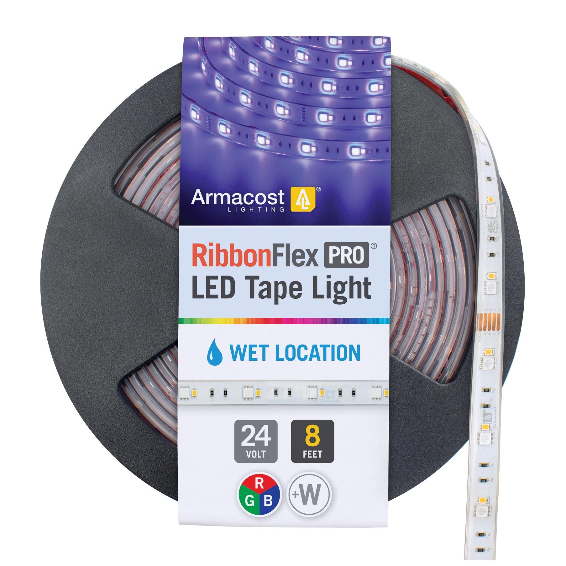 RibbonFlex Pro, 24V, RGB+W, 30+30LEDs/M, IP67, 5M Under Cabinet Tape Light