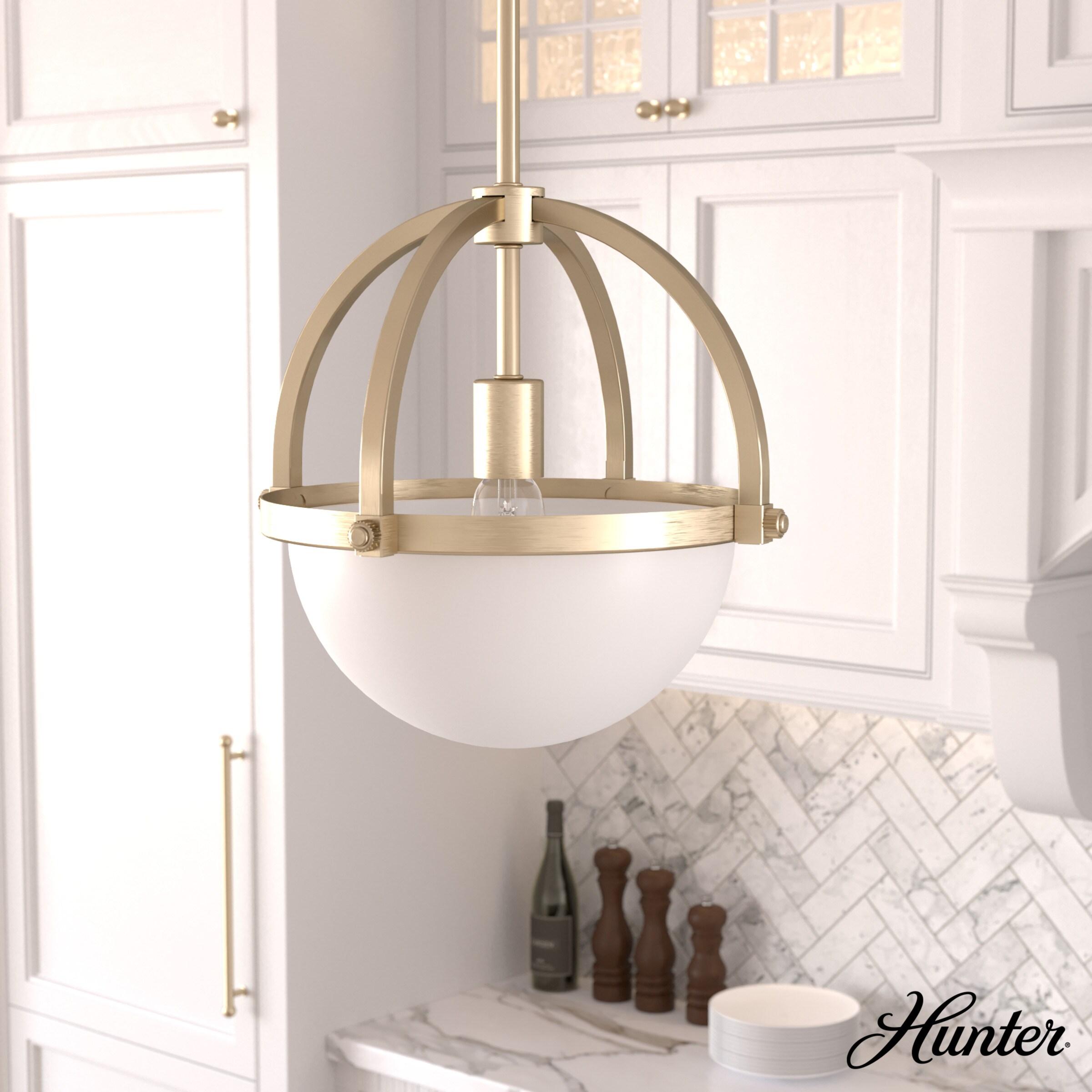 Hunter Fan Wedgefield 1 - Light Shaded Globe Pendant