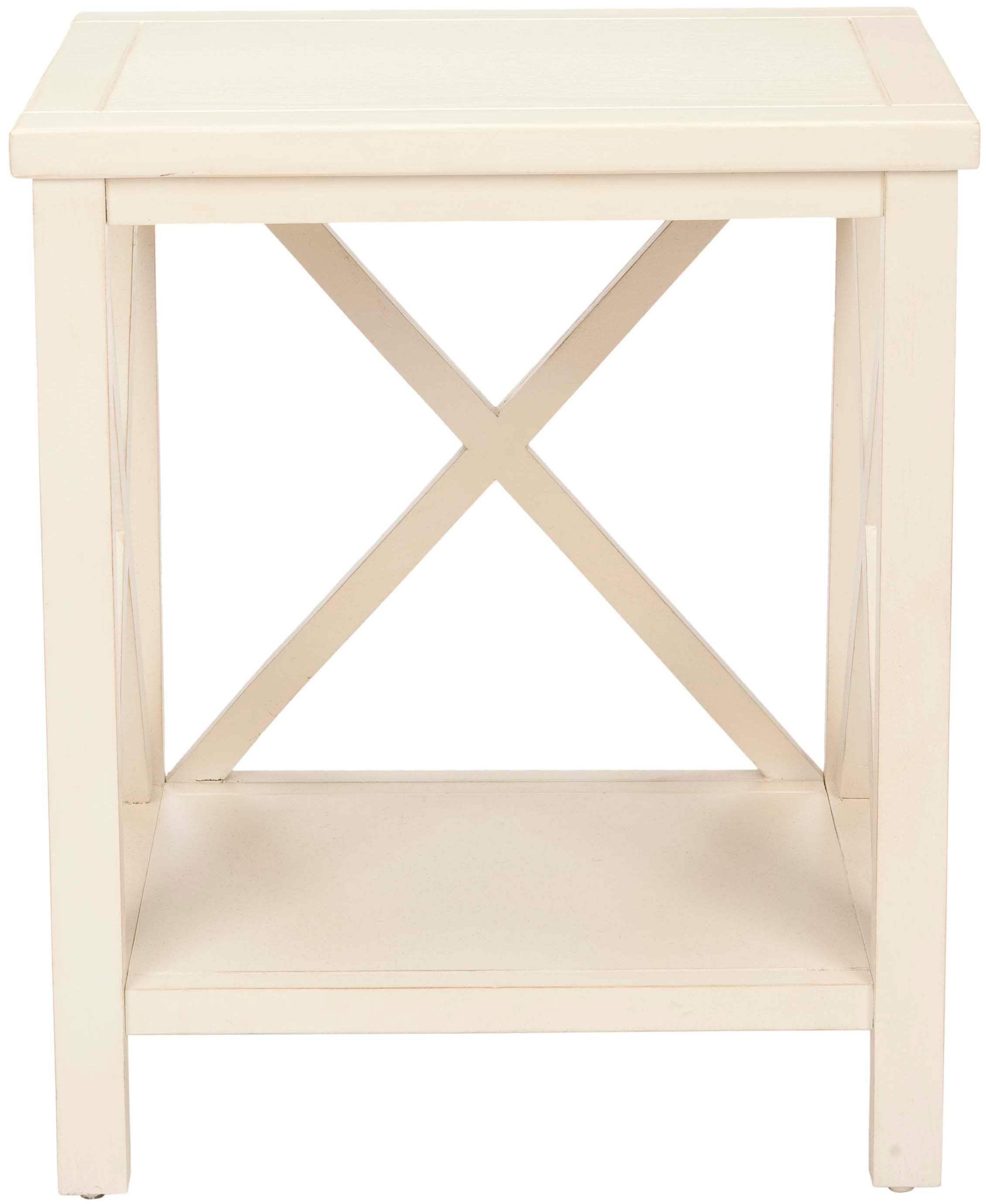 Candace End Table - White - Safavieh.