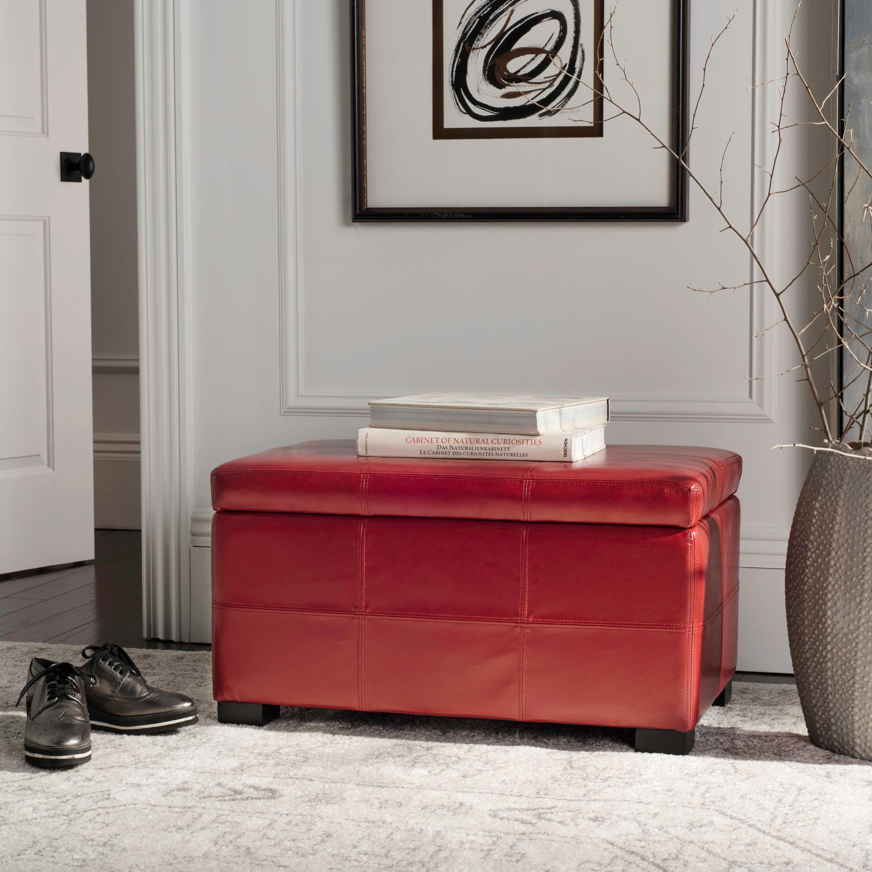 Kamyra Faux Leather Ottoman