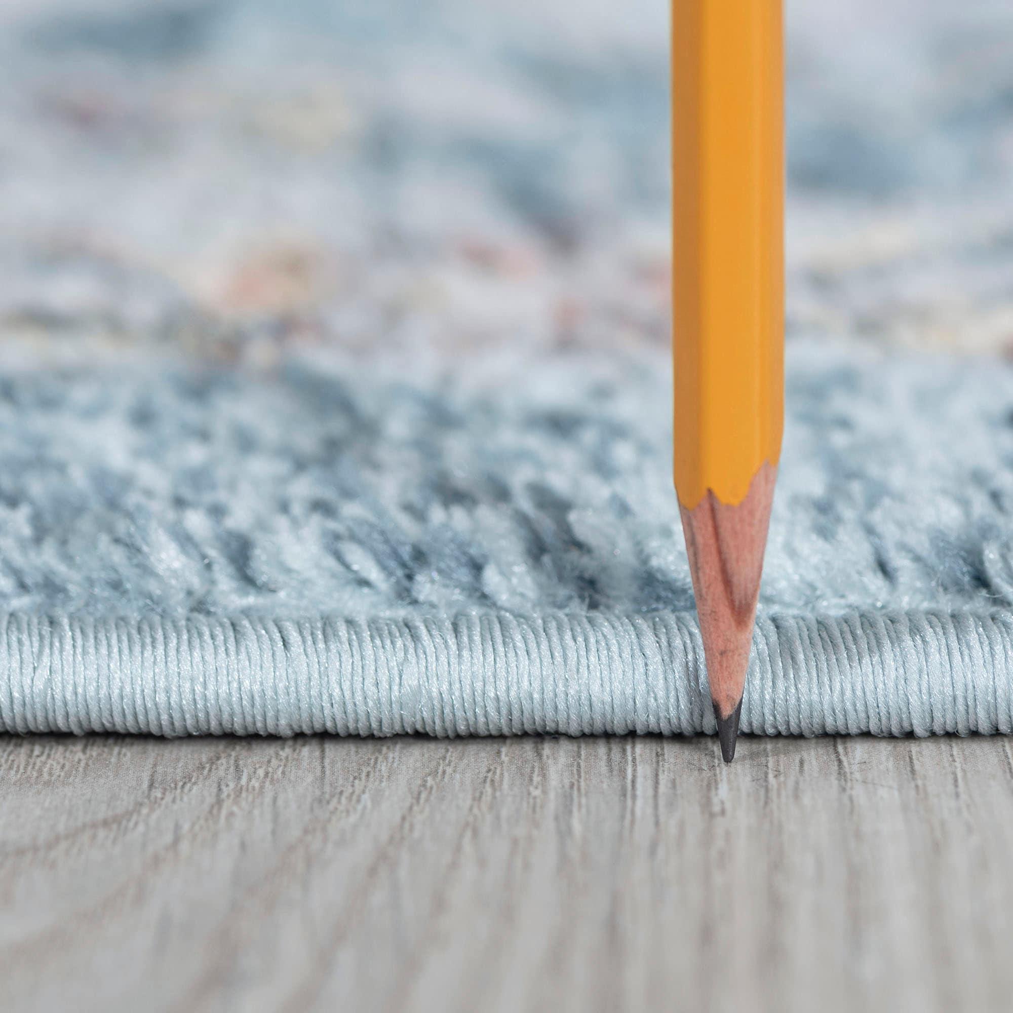 Tayse Wakefield 5 x 8 (ft) Loomed Polypropylene Gray Blue Rectangular Indoor Area rug