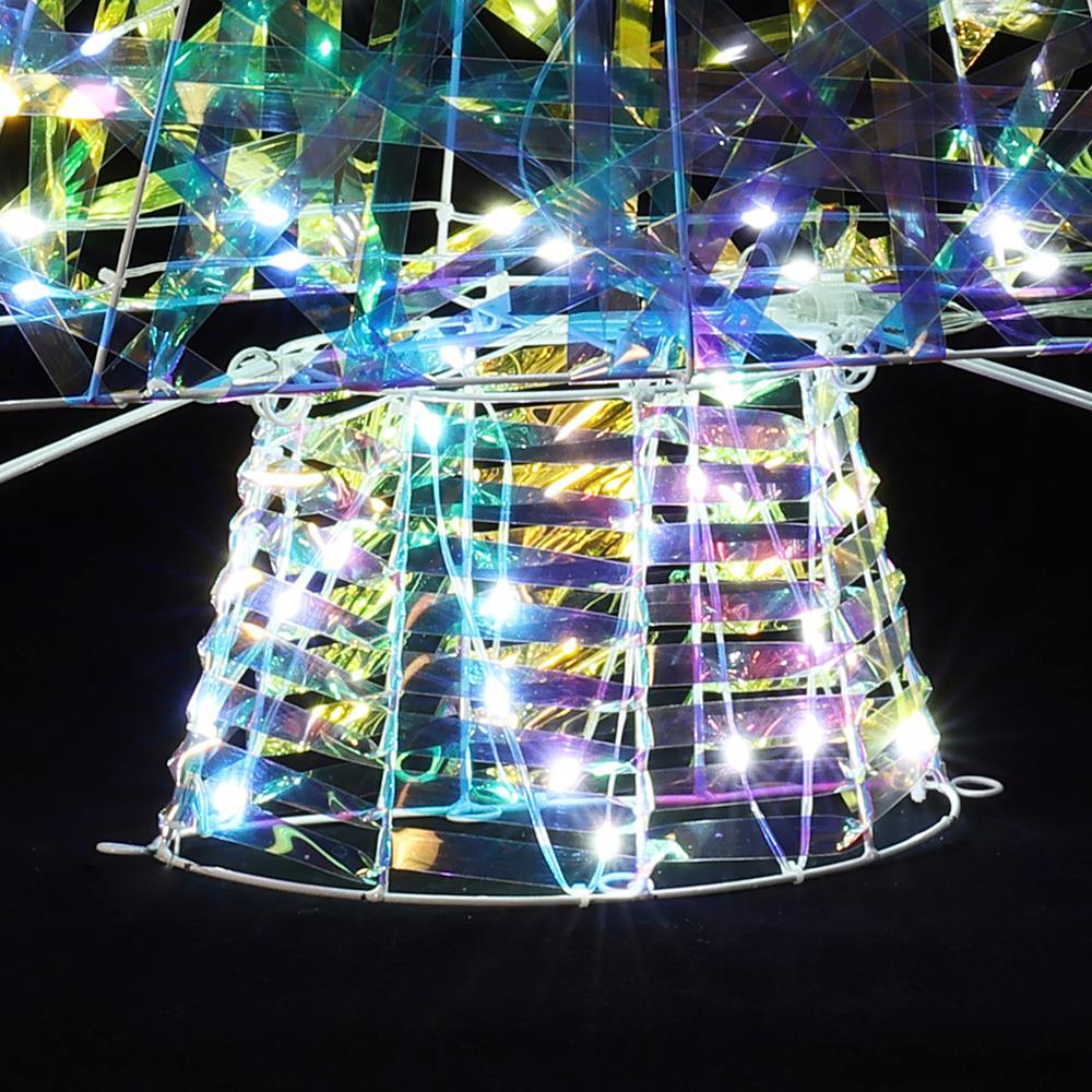 LuxenHome Lighted Christmas Tree Indoor and Outdoor Holiday Decoration Multicolored