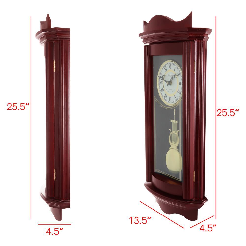 Bedford Clocks Solid + Manufactured Wood Wall Clock