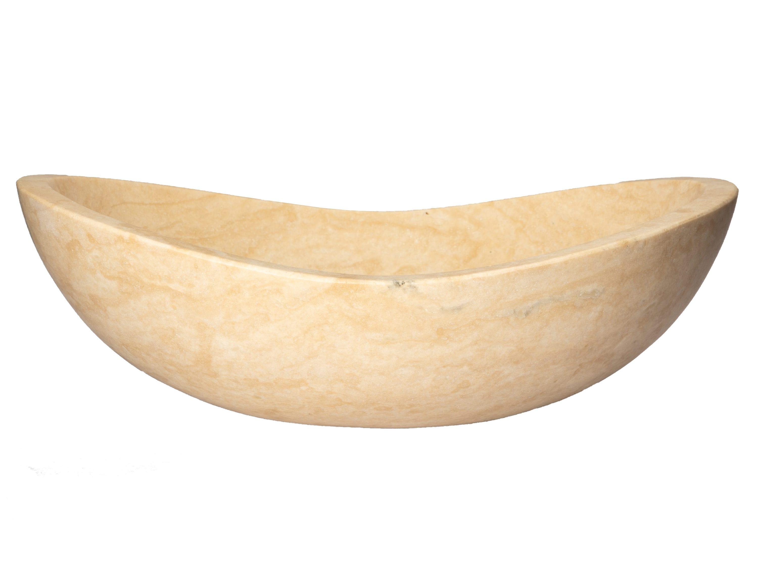 Eden Bath 14'' Beige Stone Oval Bathroom Sink