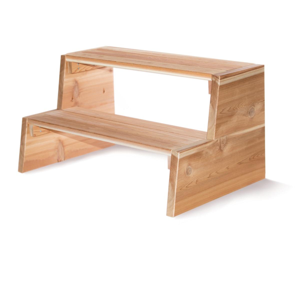 All Things Cedar All Things Cedar 21'' D , Antimicrobial Hot Tub Step in Natural Cedar