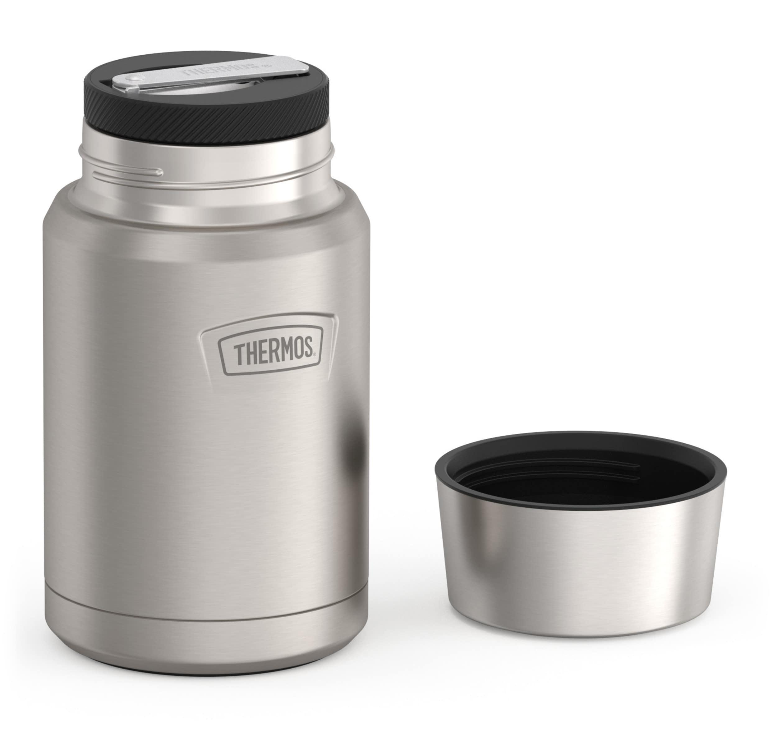 Thermos Stainless Steel Insulated Food Jar with Spoon, 24oz, Matte Stainless Steel