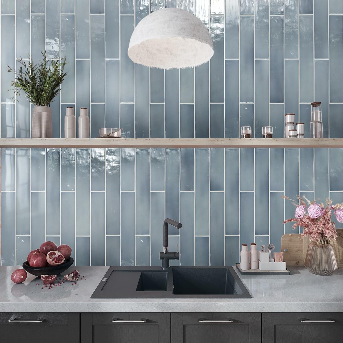 2.56'' W x 15.75'' L Ceramic Subway Singular Tile