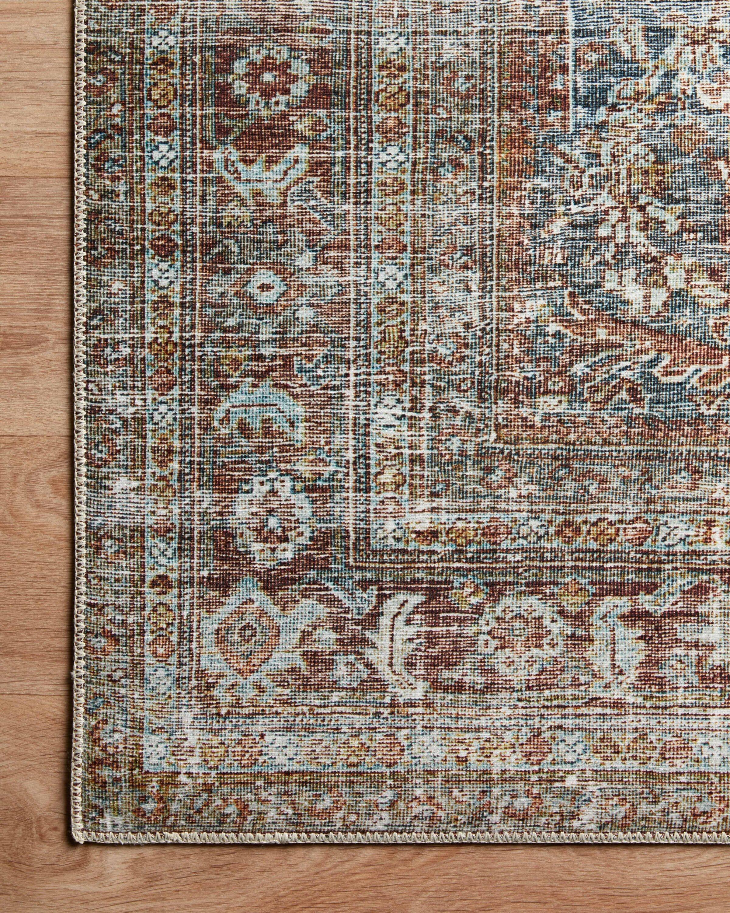 Chris Loves Julia x Loloi Jules Oriental Lagoon/Brick Area Rug