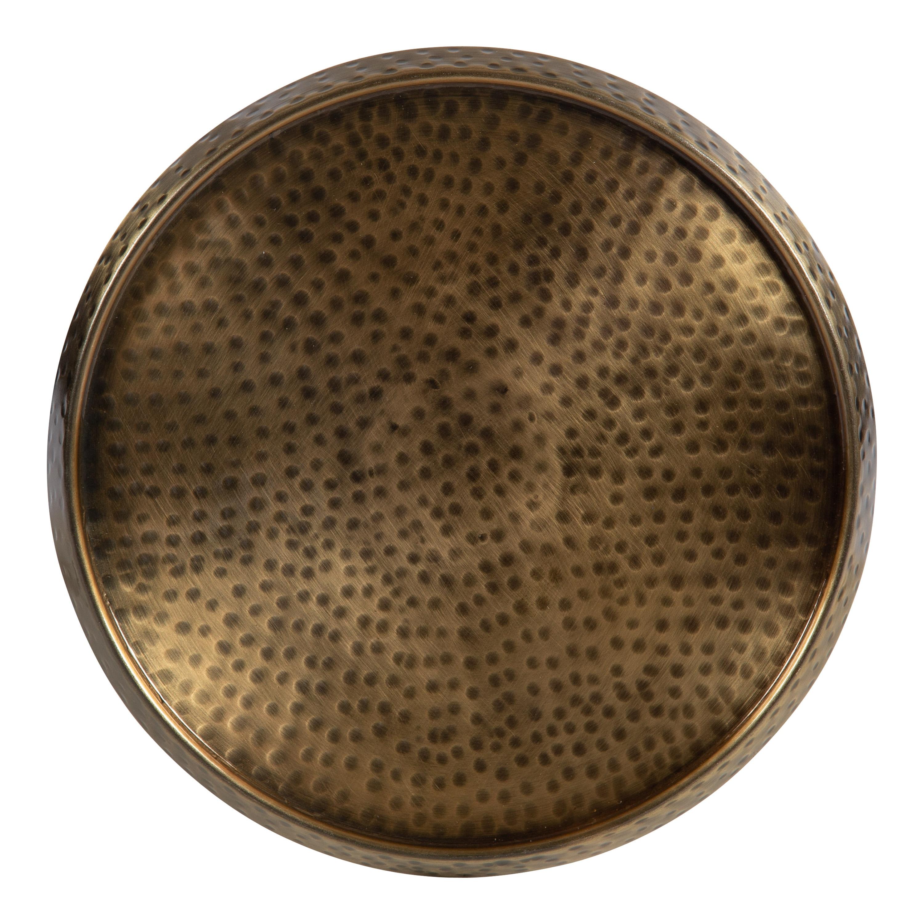 Kate and Laurel Sanzo Round Metal Drink Table, 9x9x23, Gold
