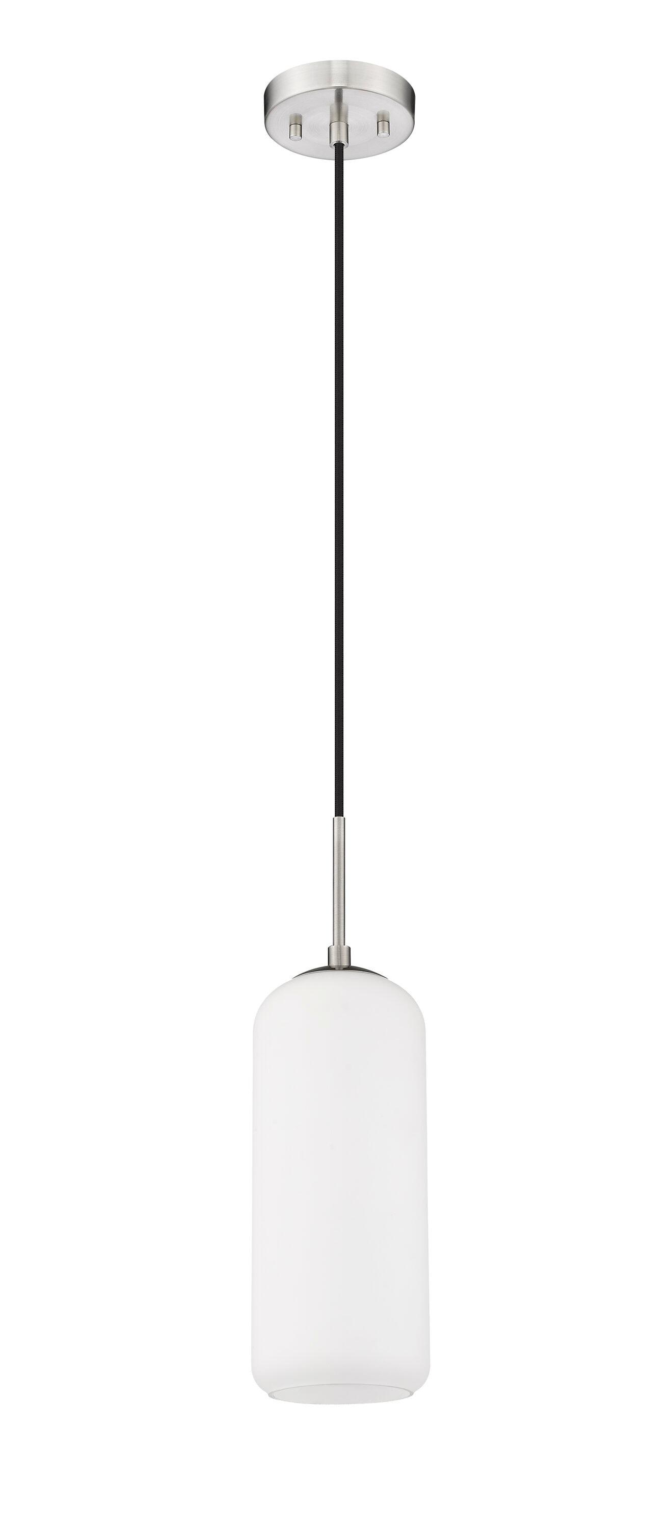 Z-Lite Monty 1 - Light Pendant in  Brushed Nickel/Opal