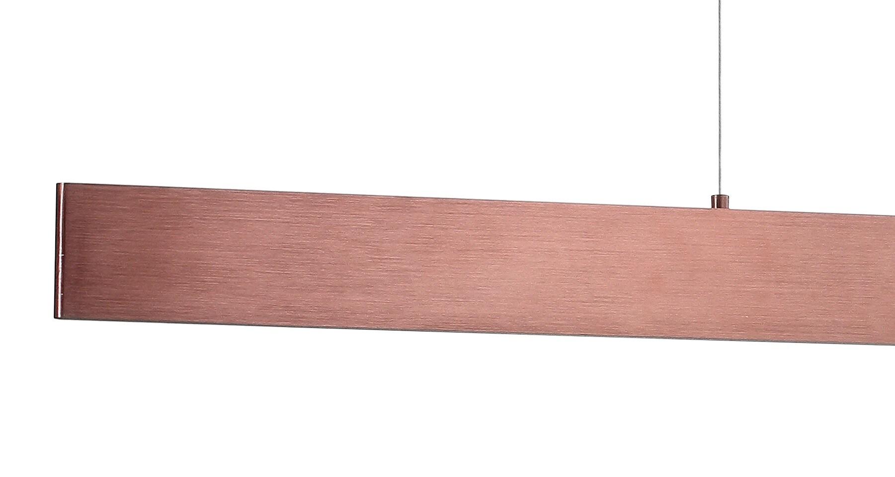 Draper 40" Dimmable Adjustable Integrated LED Metal Linear Pendant, Anodized Bronze
