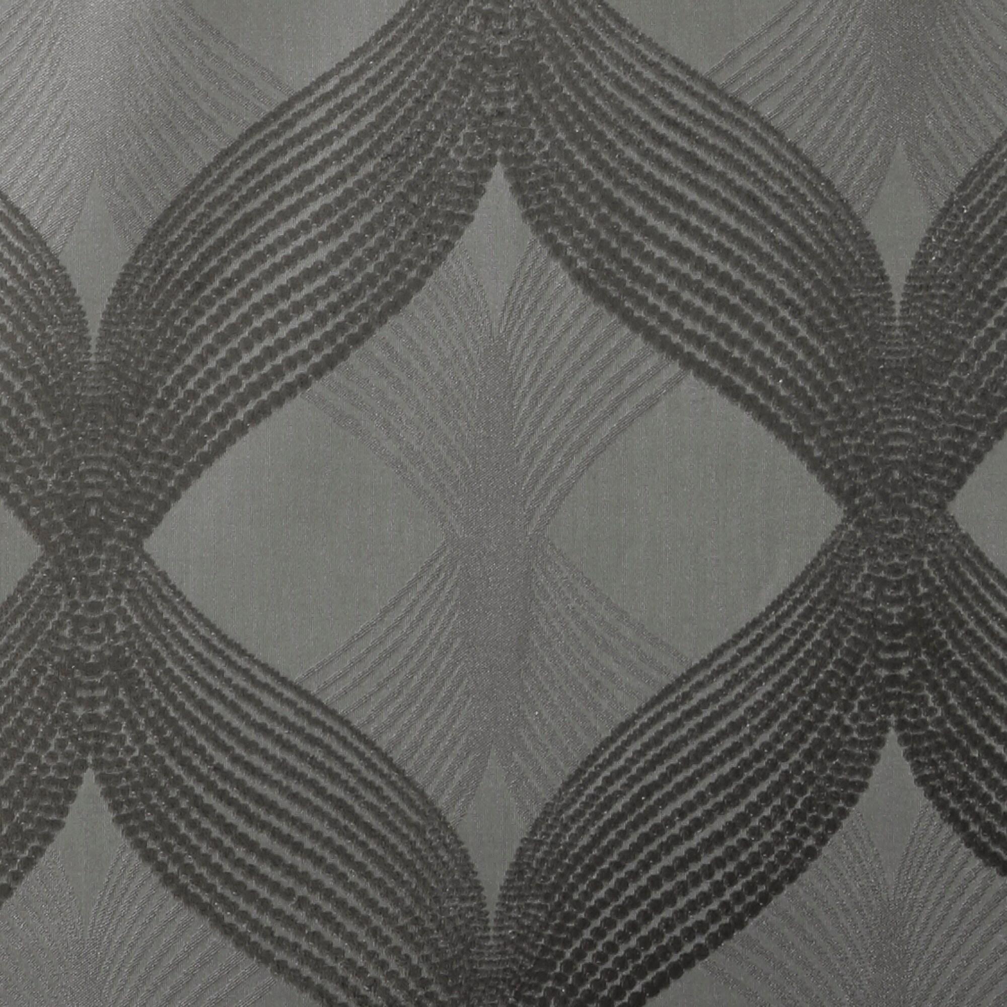 Madison Park Bentley Ogee Knitted Jacquard Geometric Total Blackout Single Curtain Panel