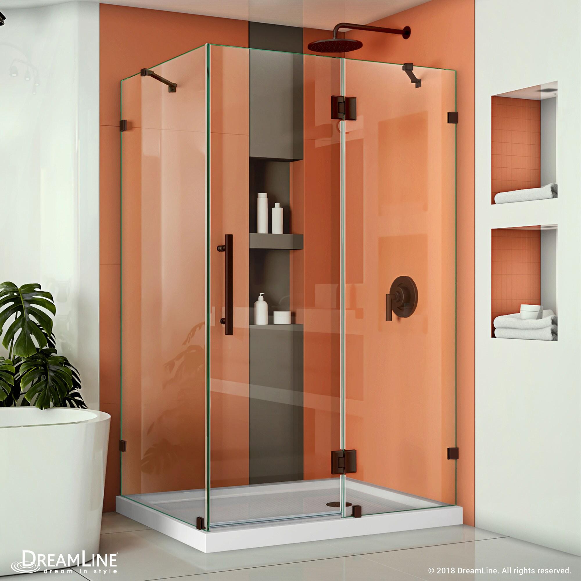 DreamLine Ascend 56-57 in. W x 72 in. H Frameless Pivot Shower Door