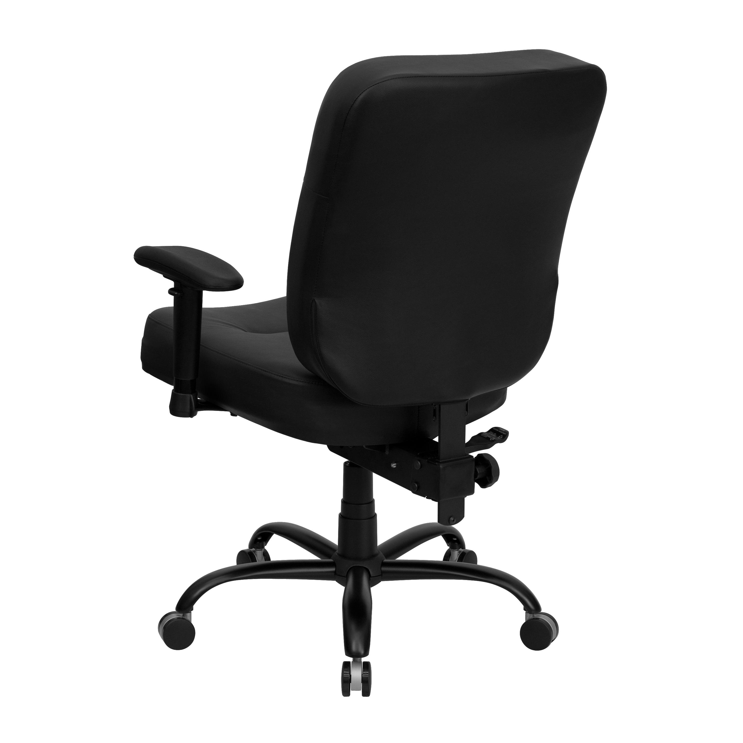 BizChair High Back 360 Degree Swivel and Adjustable Armrest Office Desk Chair, Black