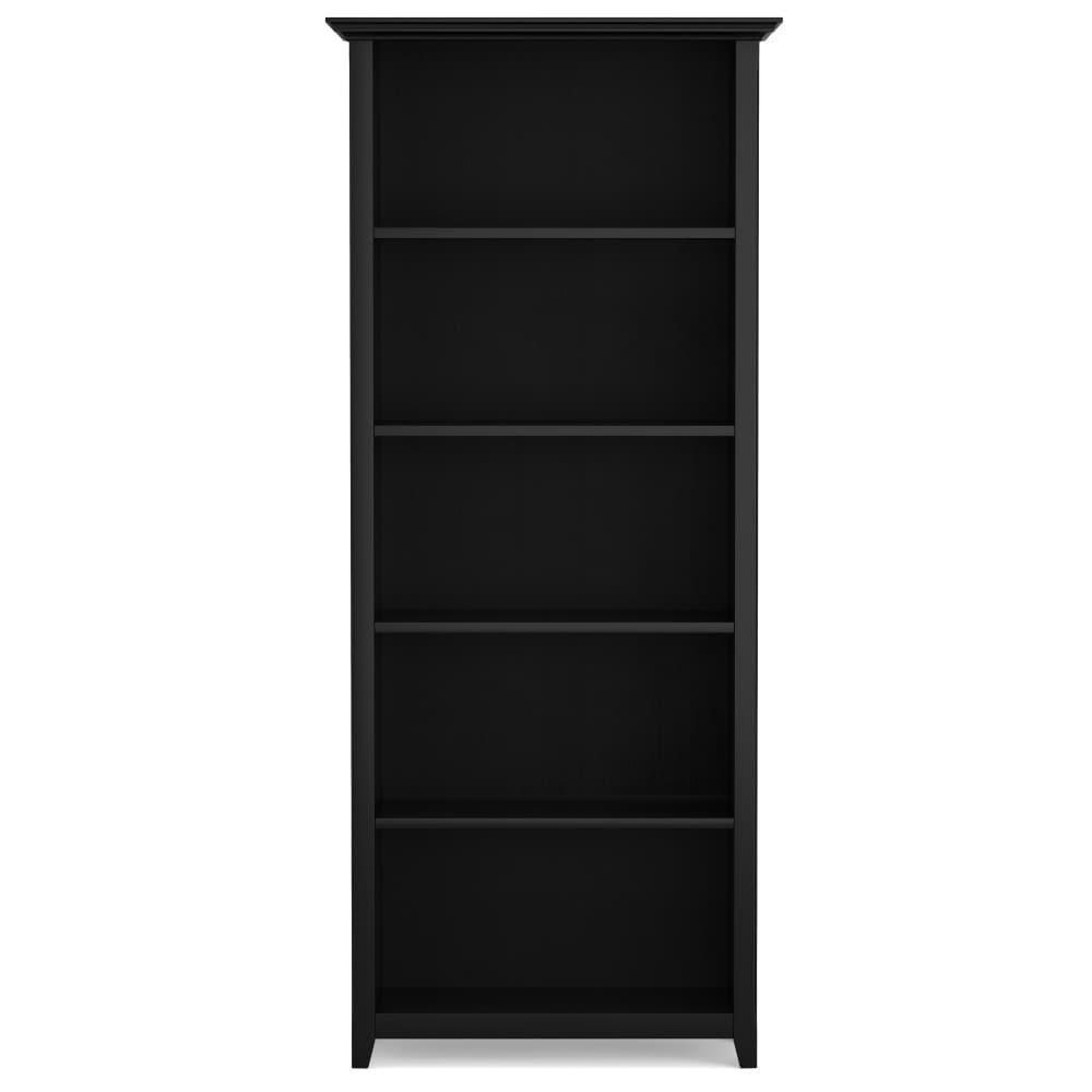 Simpli Home Amherst 30"W Solid Wood 5 Shelf Bookcase with Adjustable Shelves & Reviews | Wayfair