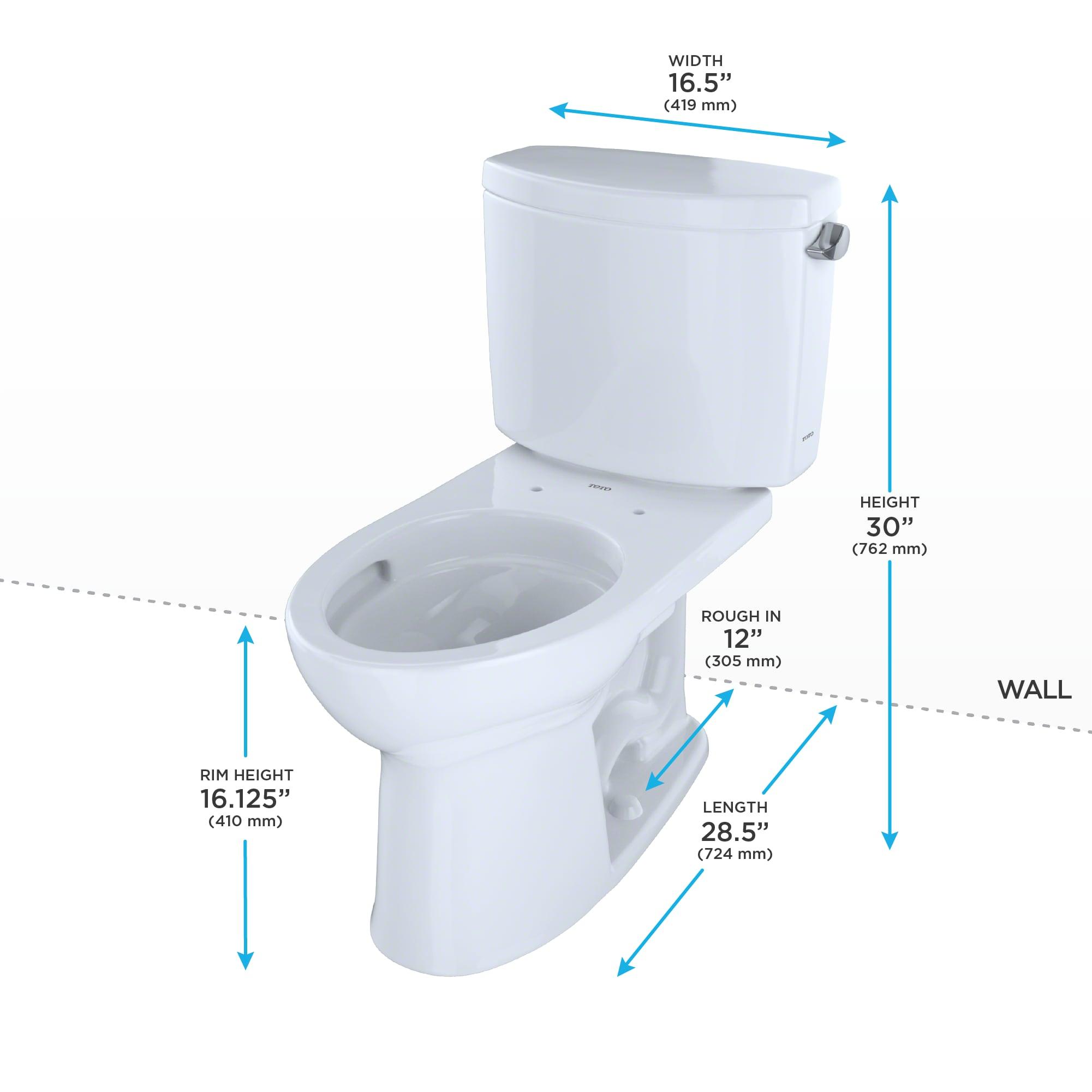 Drake® 1.28 GPF (Water Efficient) Elongated Two-Piece Toilet with High Efficiency Flush (Seat Not Included)