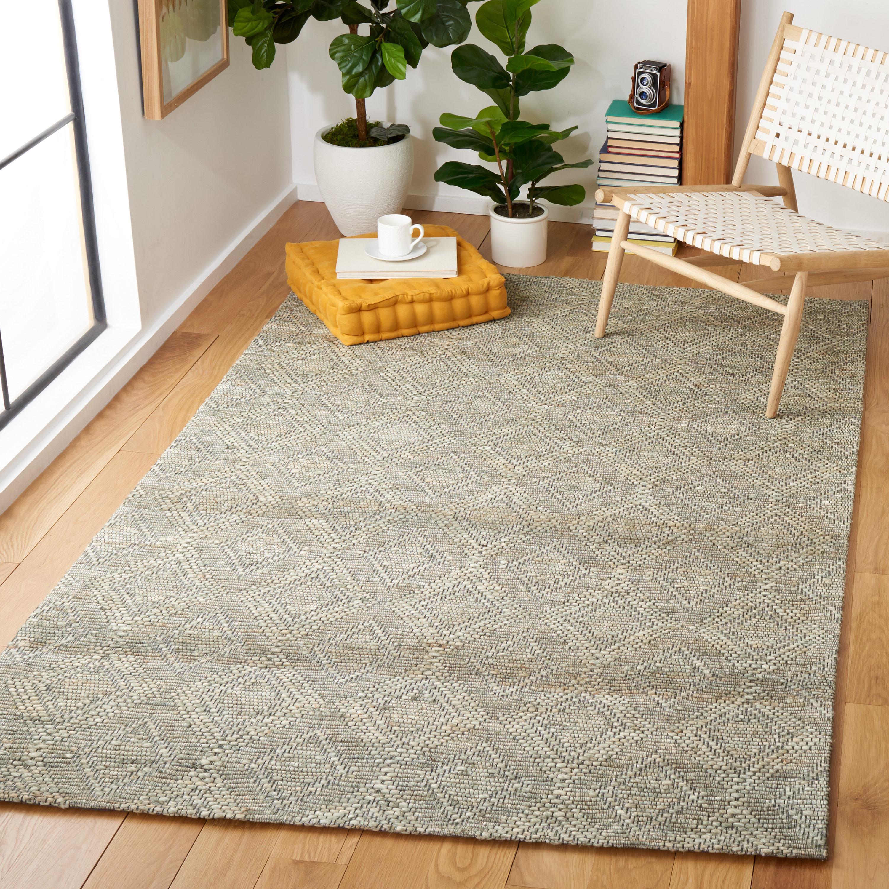 Marbella MRB307 Hand Woven Area Rug - Grey/Sage - 5'x8' - Safavieh.
