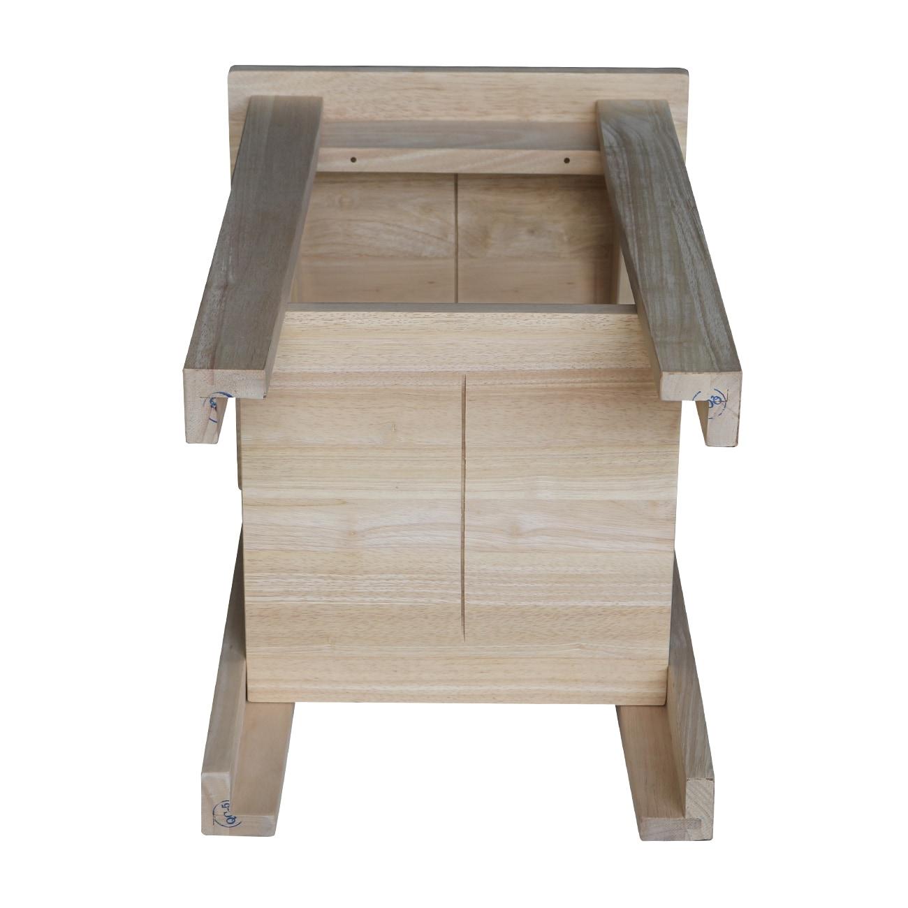 Solid Wood Shaker Plant Stand Unfinished - International Concepts