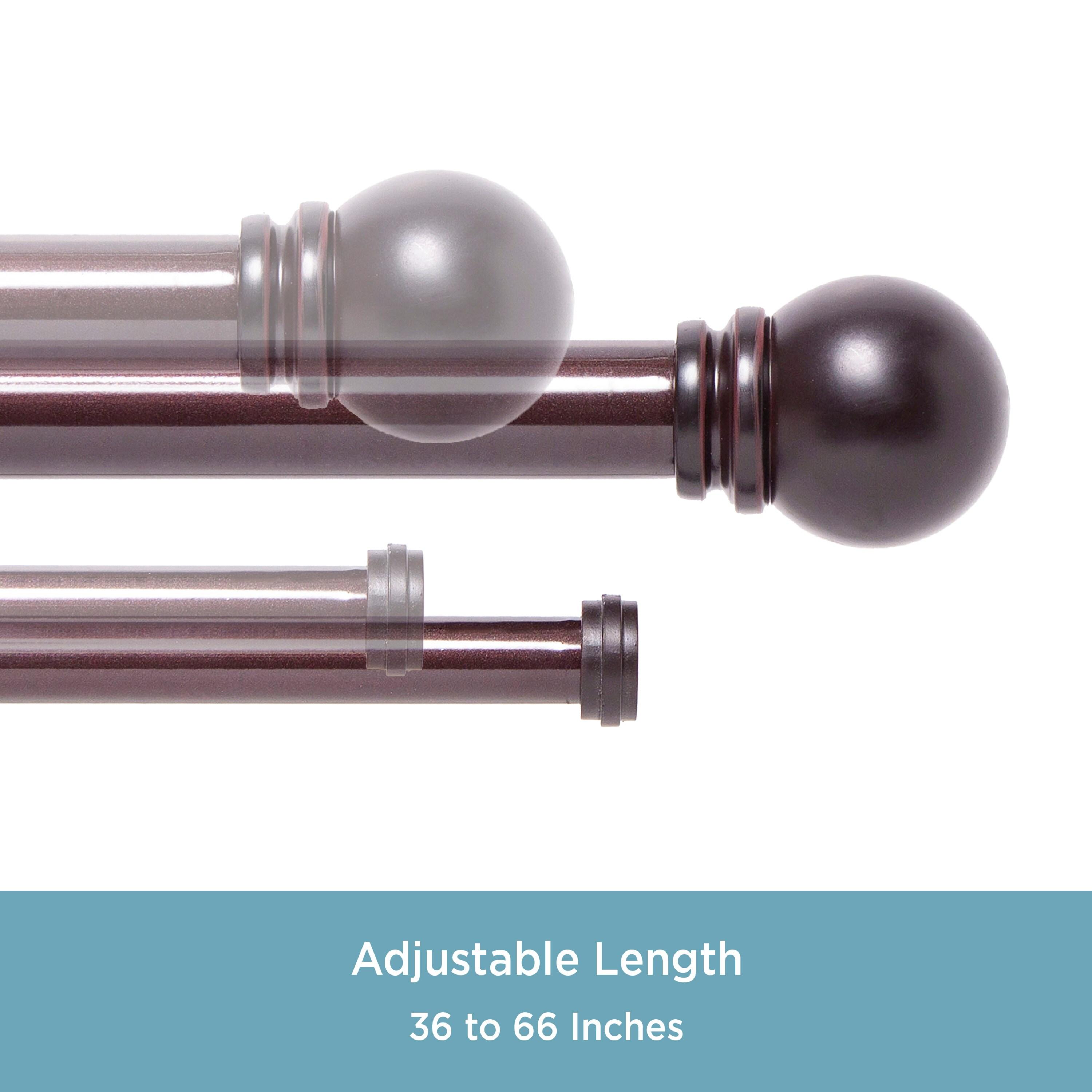 Hamlin Double 1" Steel Adjustable Double Curtain Rod