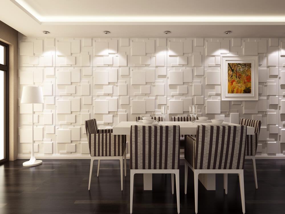Dundee Deco Falkirk Fifer 25" x 31" Bamboo Wall Paneling in Off White