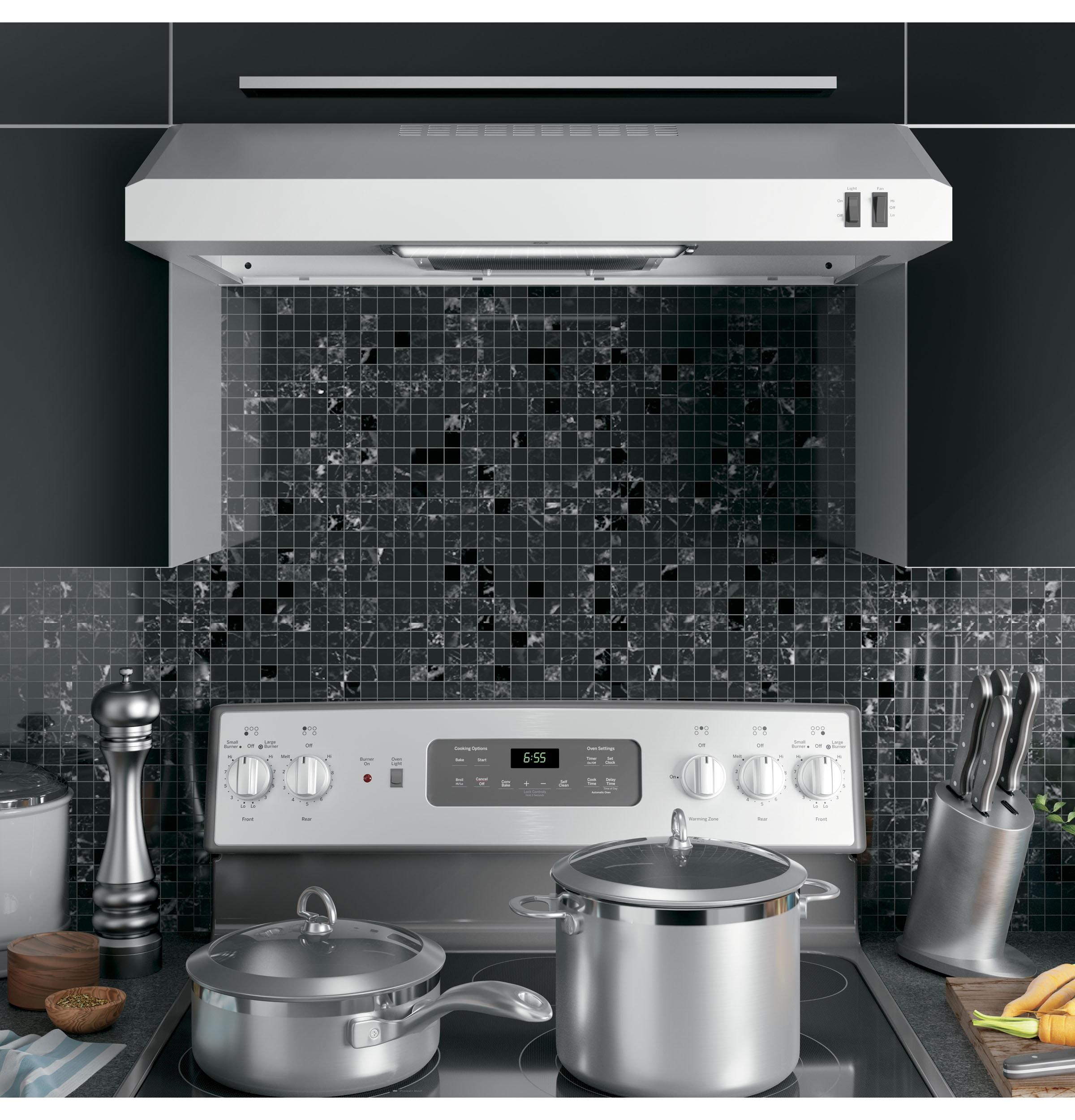 Ge Jvx3300j 200 Cfm 30" Wide Under Cabinet Range Hood - Stainless Steel