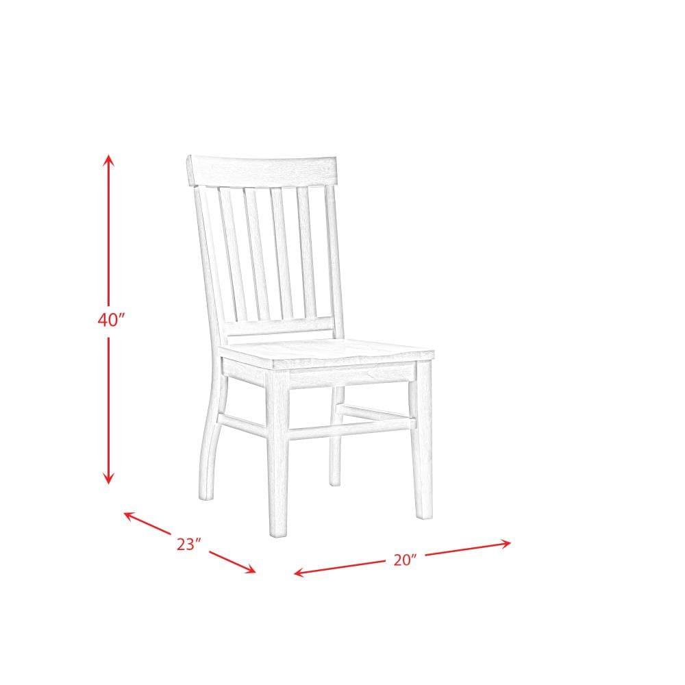 Set of 2 Liam Slat Back Chairs Natural - Picket House Furnishings: Rubberwood Frame, Non-Upholstered, 300lb Capacity