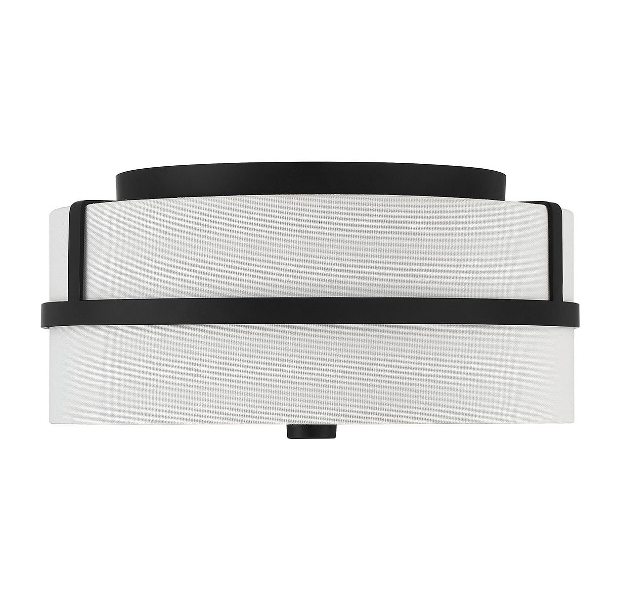 Trade Winds Lighting 2-Light Ceiling Light In Matte Black