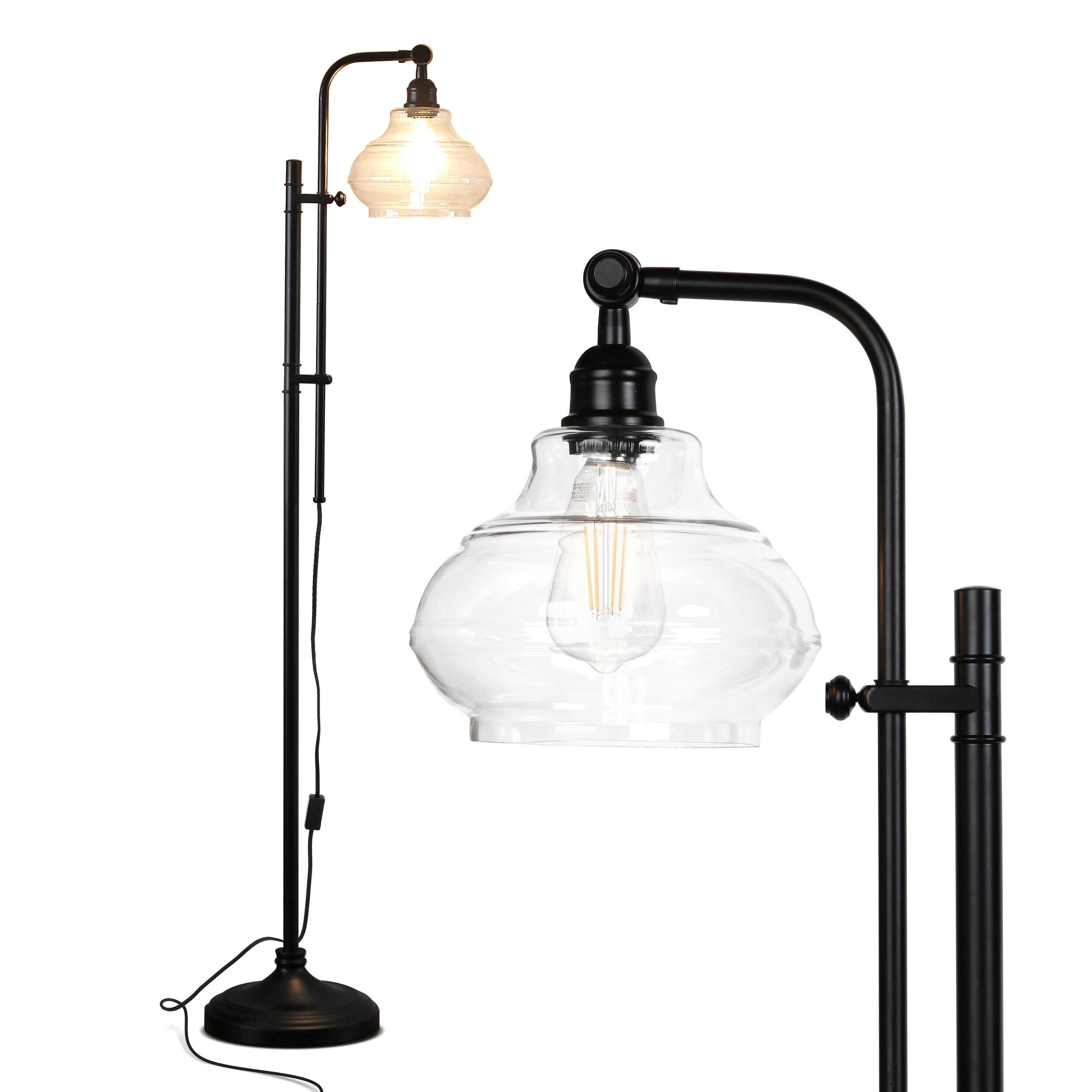 Brightech Austin 69 in. Modern Height Adjustable LED Industrial Floor Lamp, Bulb Included