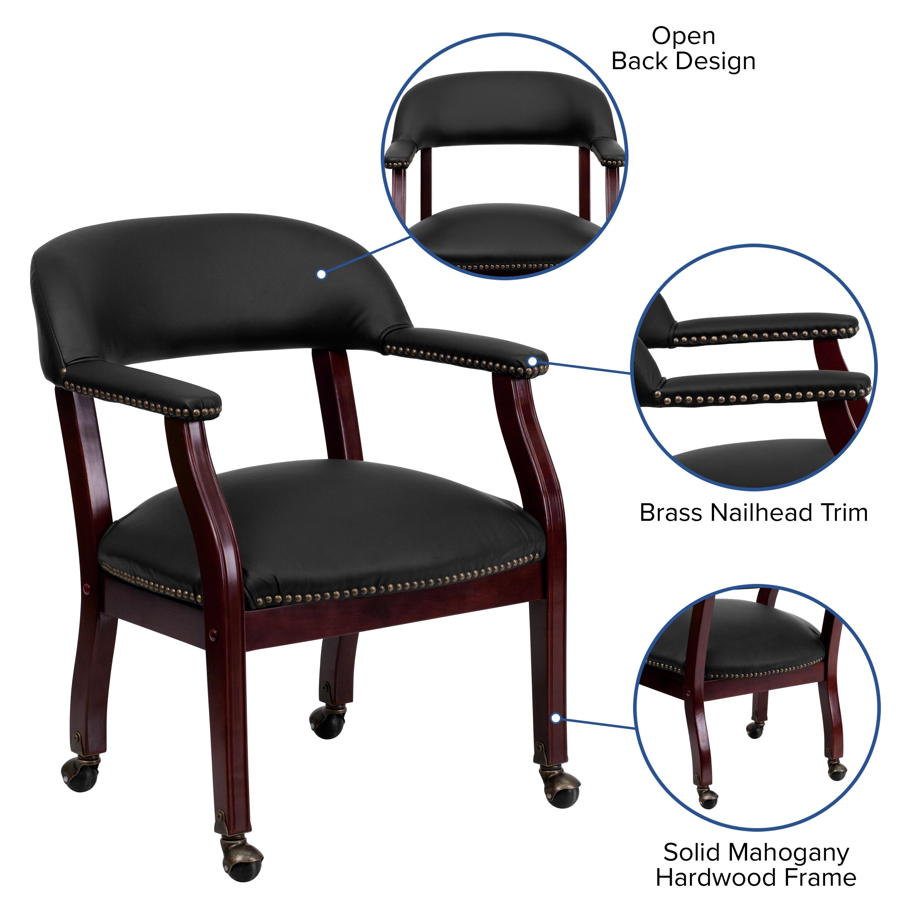 Flash Furniture Paulson Conference Chair with Accent Nail Trim and Casters