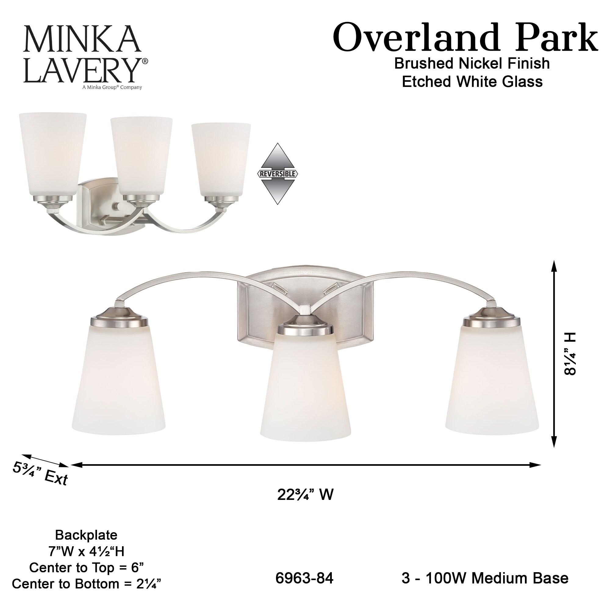Minka Lavery - Overland Park - 3 Light Transitional Bath Vanity in Transitional
