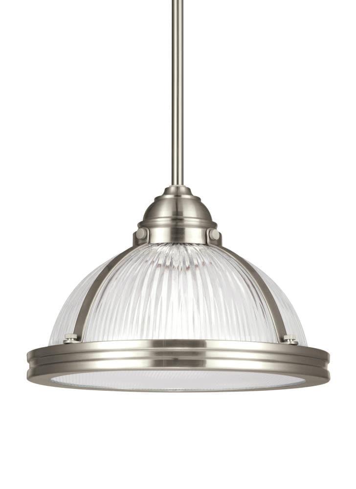 Brushed Nickel Clear Glass LED Pendant Light