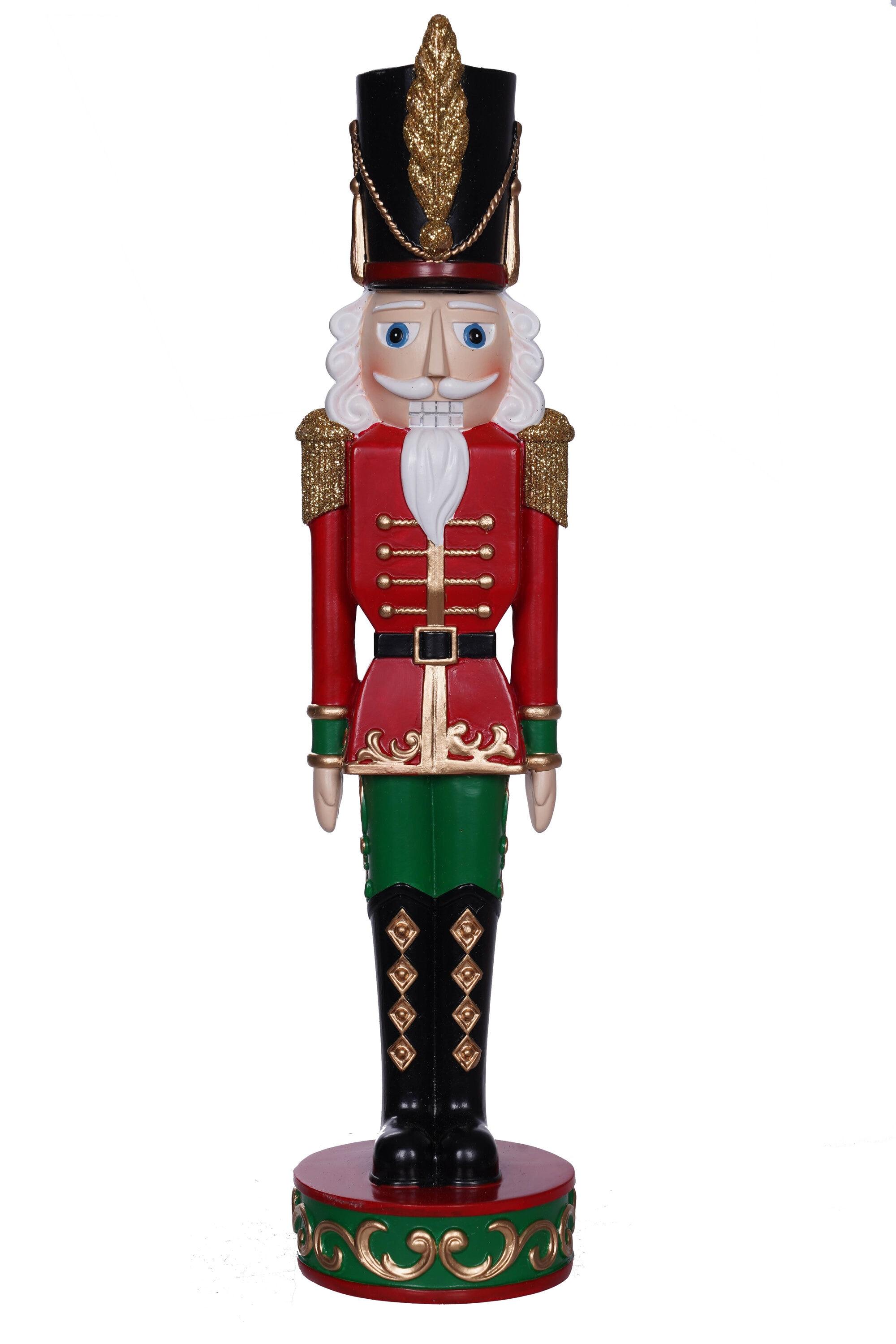 The Holiday Aisle® Kristoff the Christmas Nutcracker Soldier - 2 Statues - 29" (Set of 2)