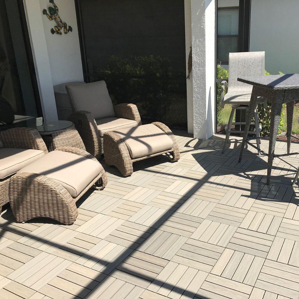 UltraShield Naturale Composite 12" x 12" Interlocking Deck Tile