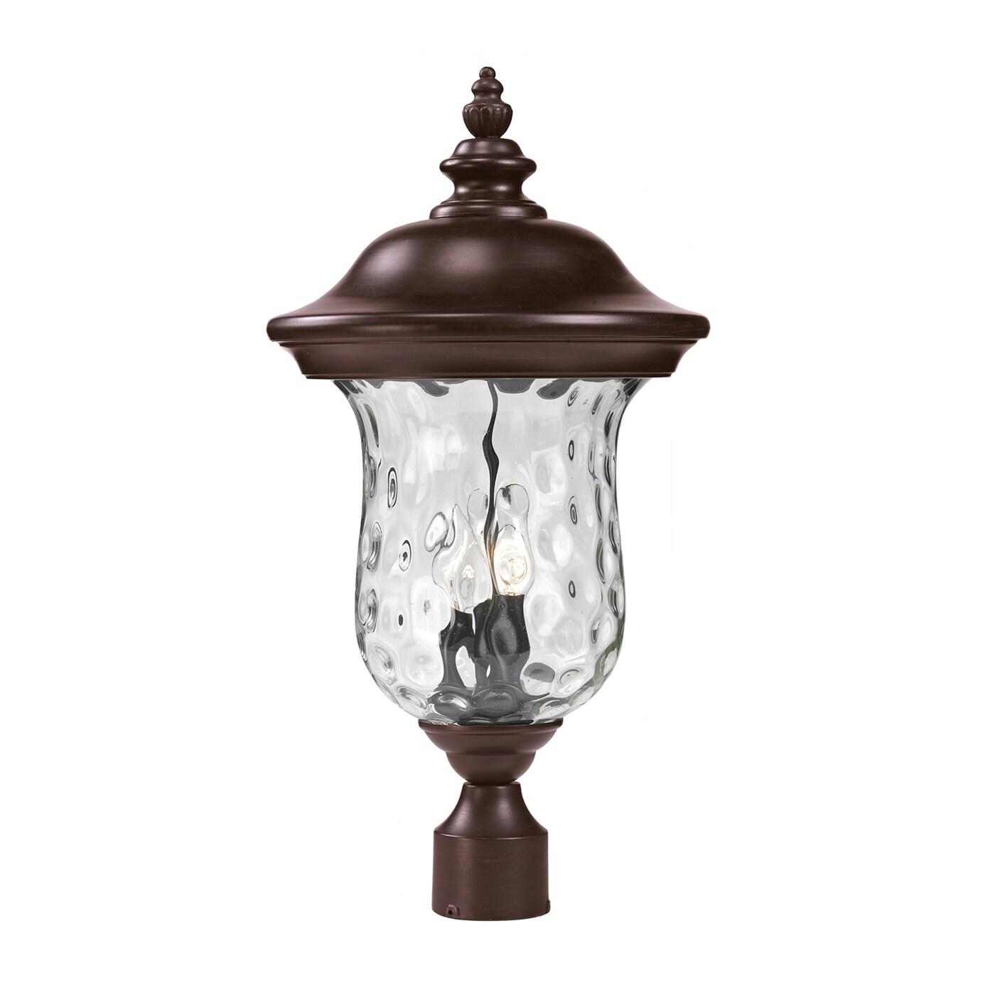 Armstrong Elegance 23.5" Bronze Outdoor Post Light with Clear Water Glass