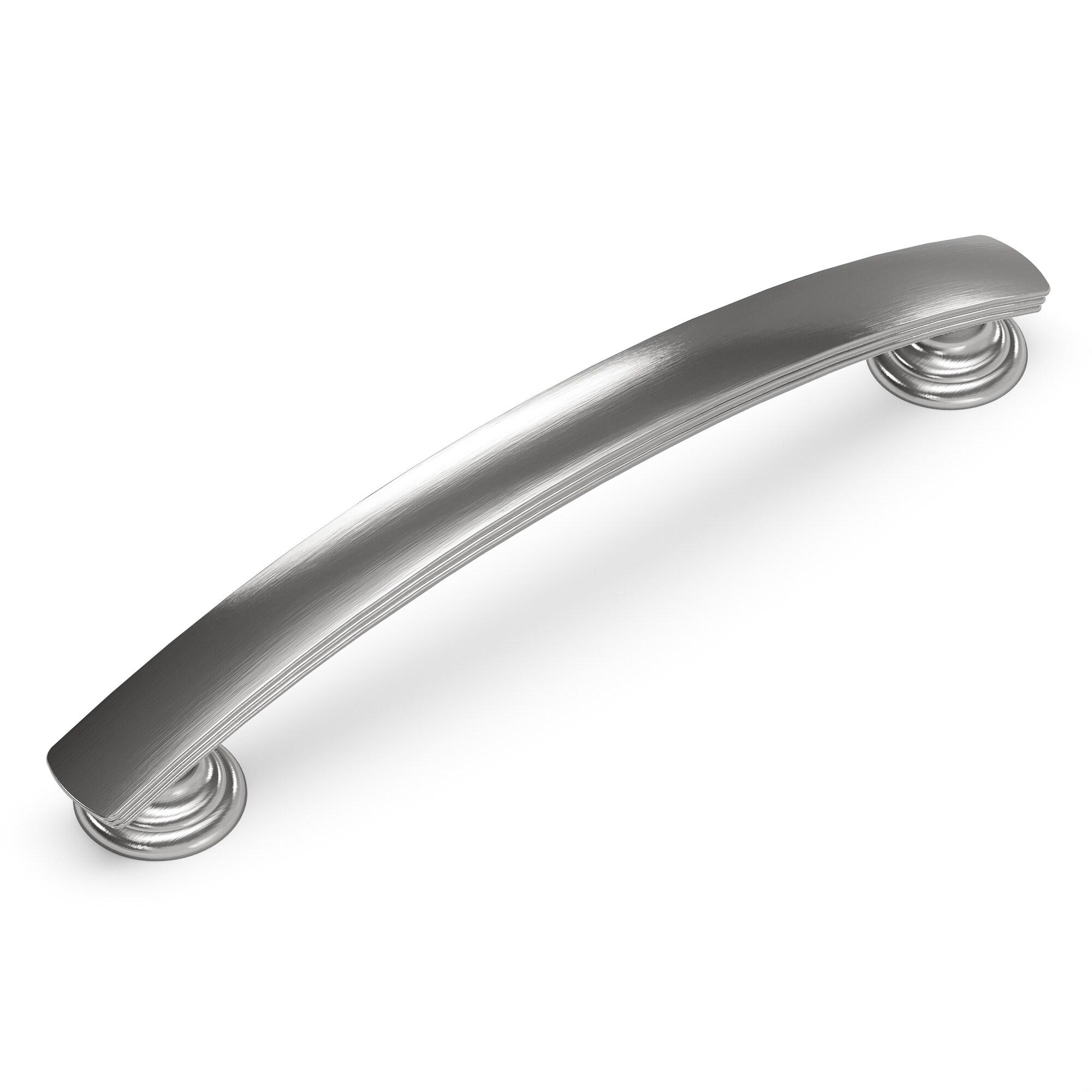 American Diner 5-1/16 in. Modern Arch Cabinet Pull Satin Nickel Handle for Kitchen, Bathroom, and Furniture (10 Pack)