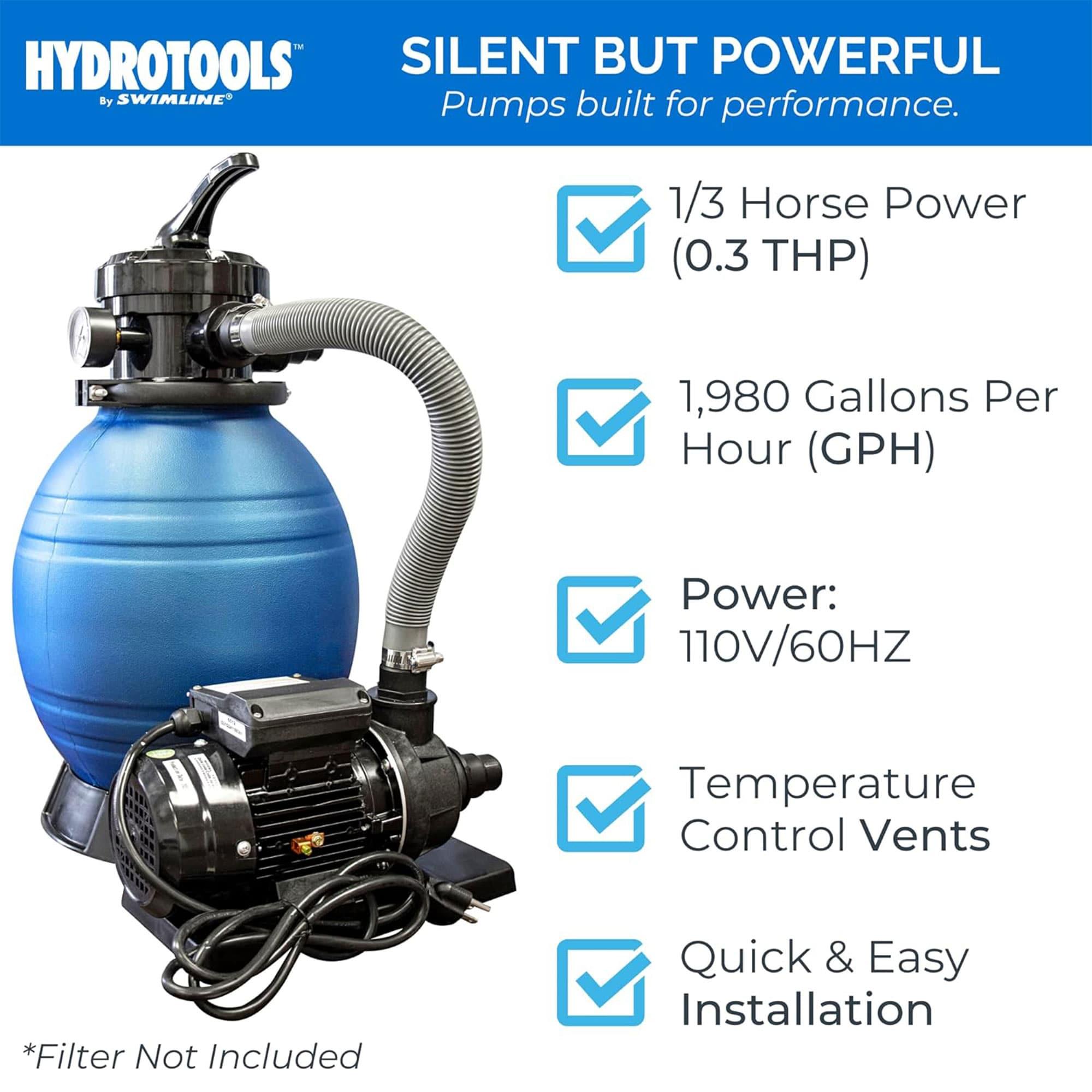 Swimline Swimline HydroTools Hydro Flo 0.25 HP Motor Pump for Above Ground Swimming Pools
